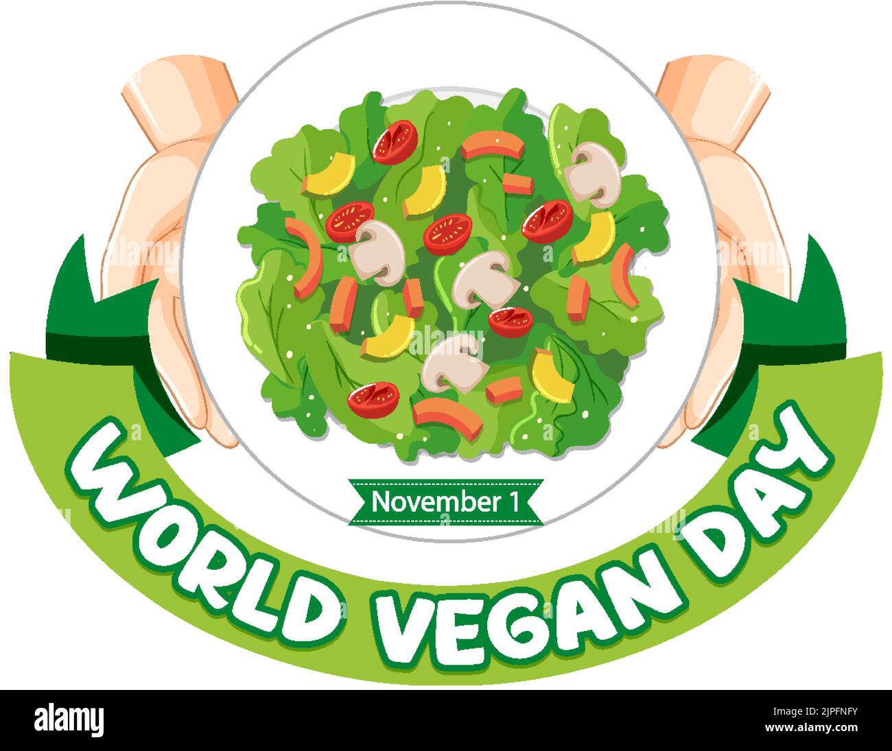 World Vegan Day Logo Concept illustration Stock Vector Image & Art - Alamy