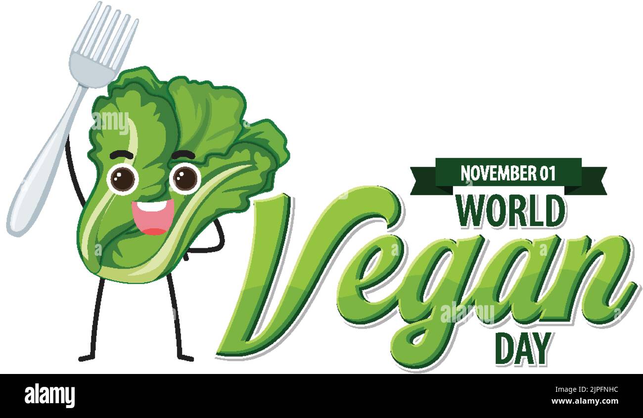 World Vegan Day Logo Design illustration Stock Vector Image & Art - Alamy
