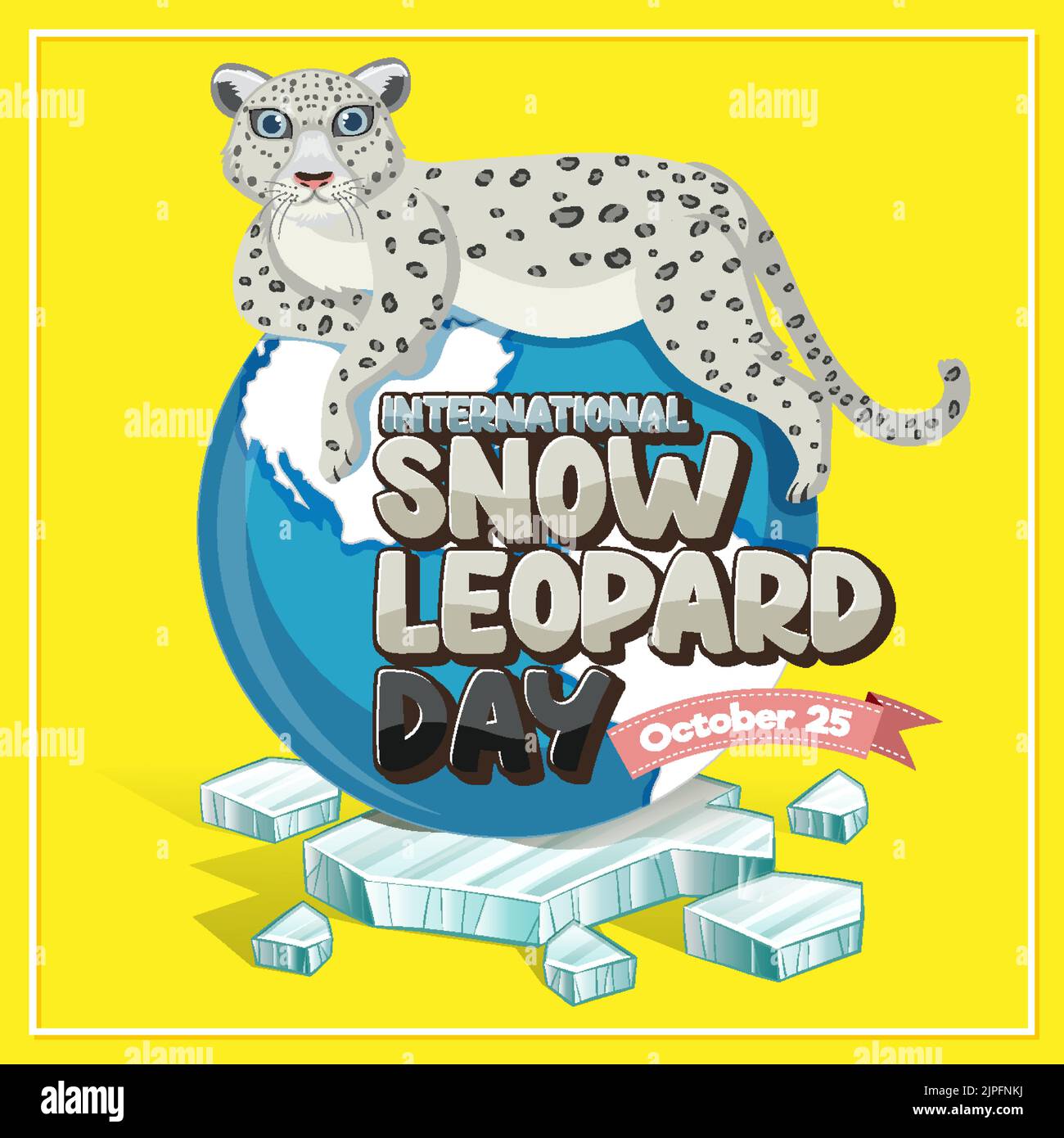 International snow leopard day illustration Stock Vector Image & Art
