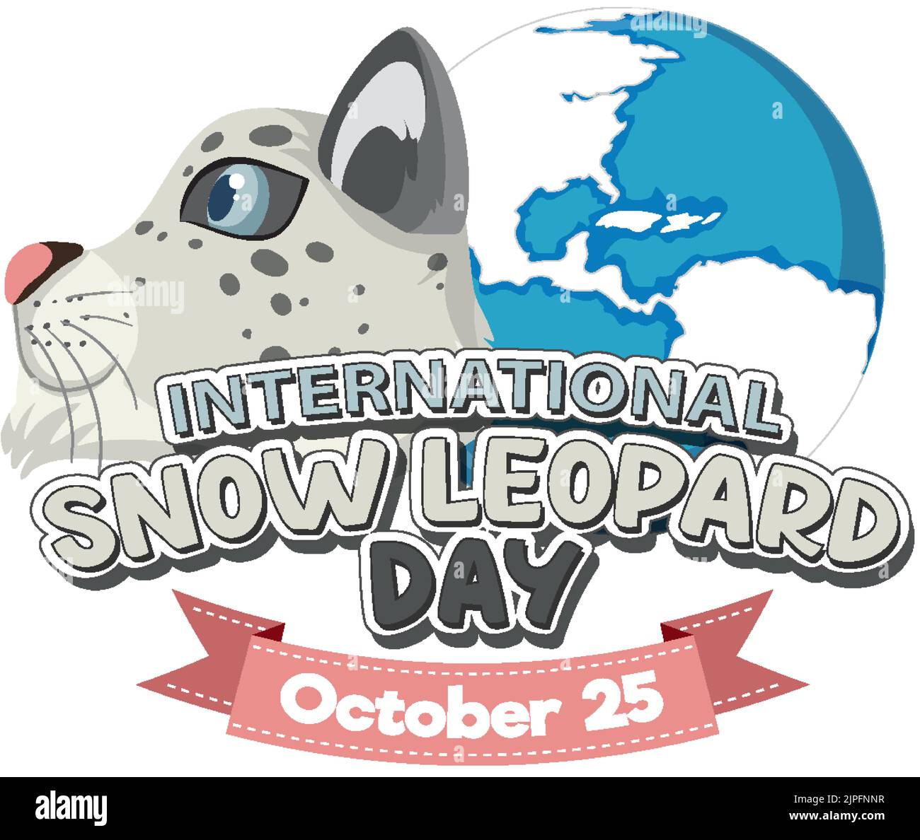 International snow leopard day illustration Stock Vector Image & Art