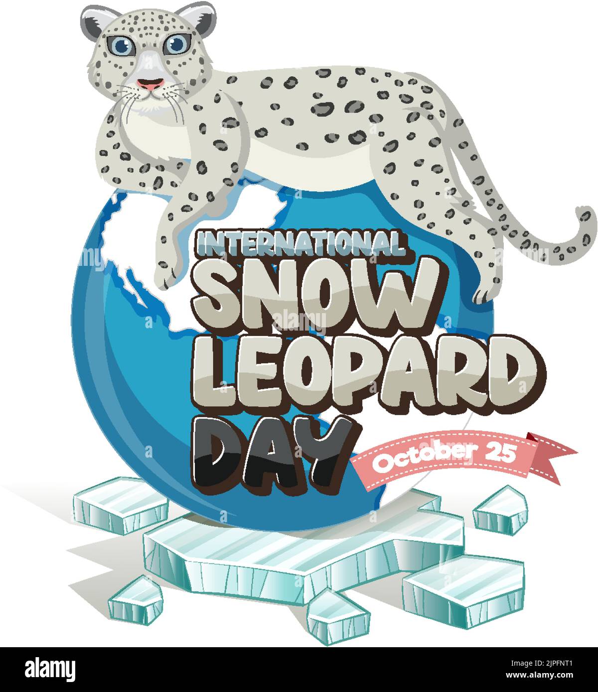 International snow leopard day illustration Stock Vector Image & Art