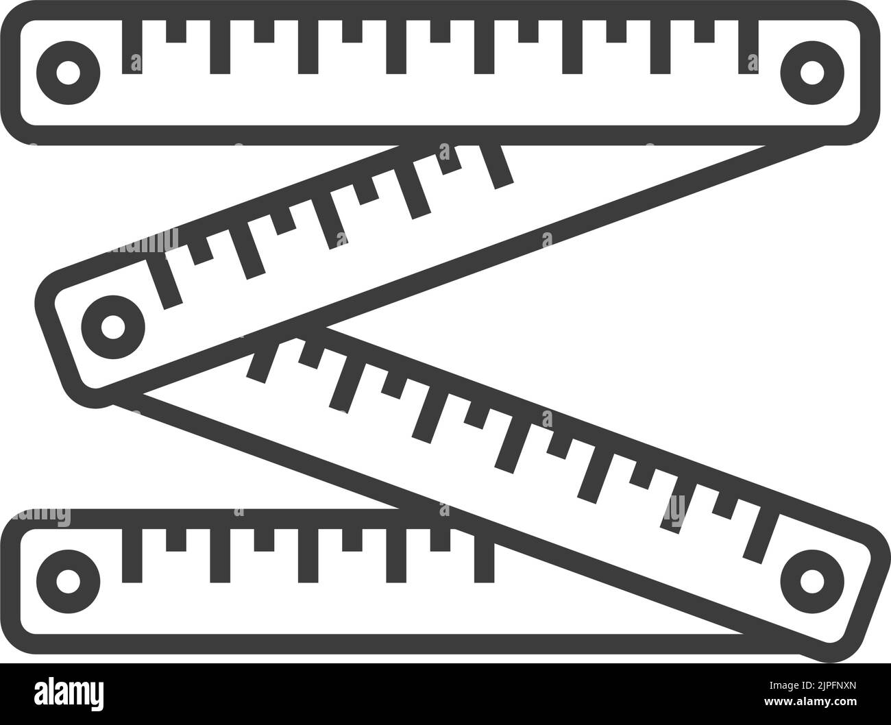 Centimeter folding measure ruler Stock Vector Images - Alamy