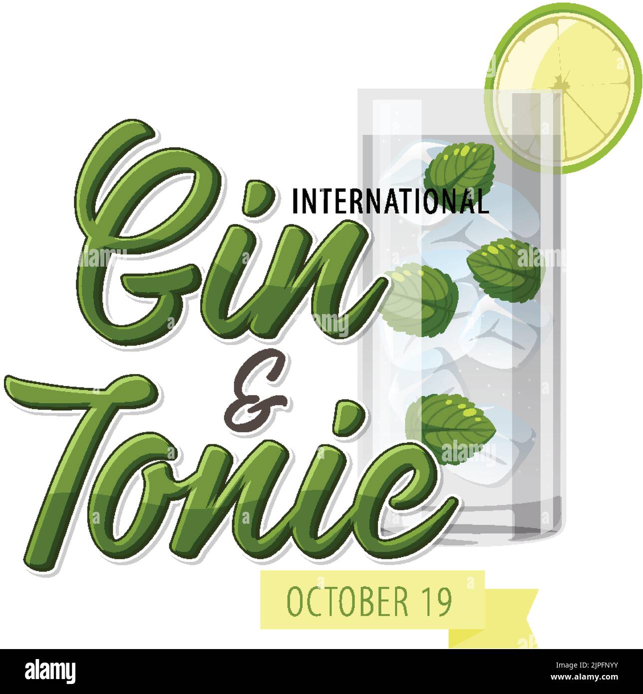International Gin And Tonic Day Banner Design illustration Stock Vector Image & Art Alamy