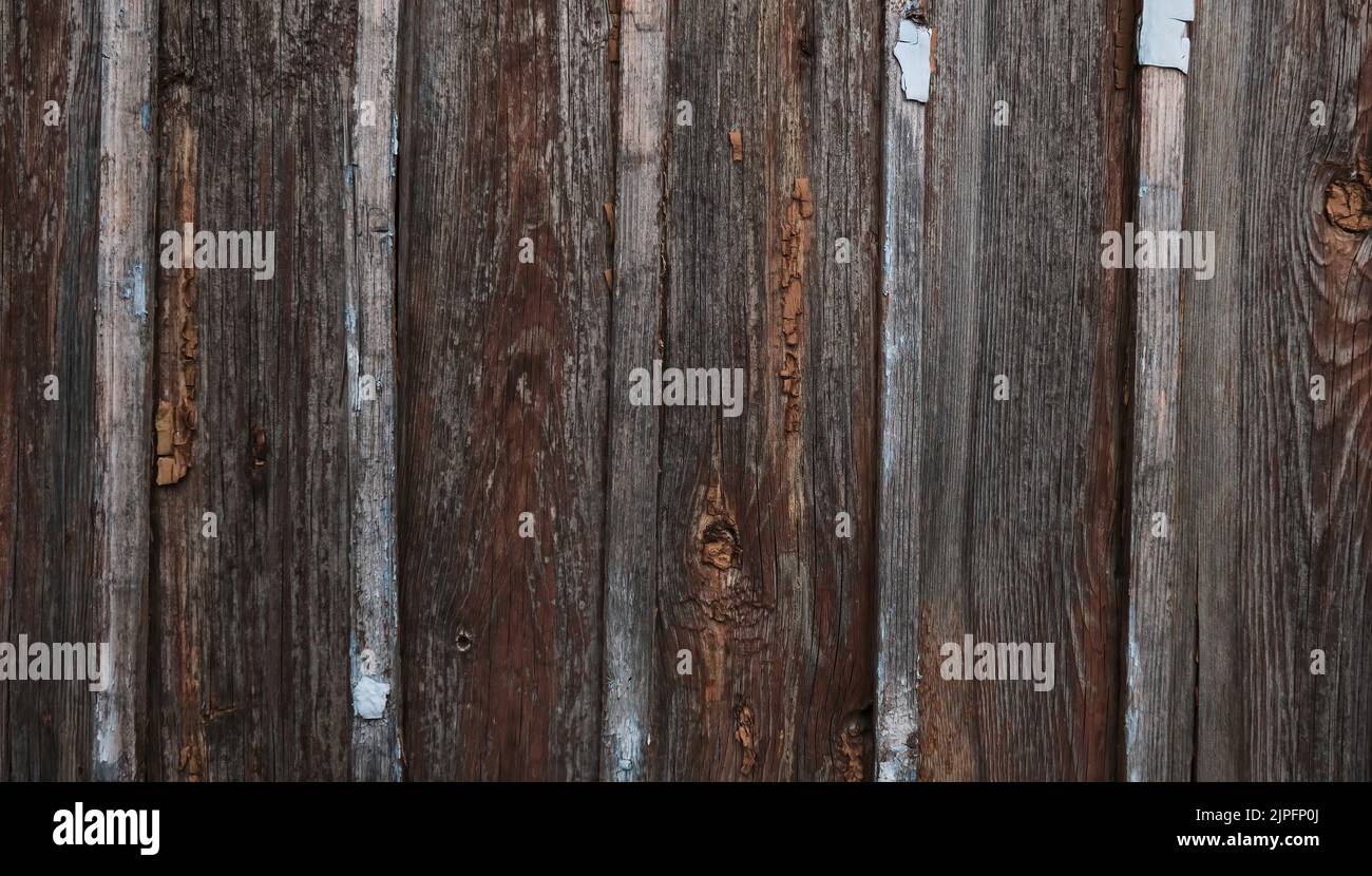 Natural old Wood planks brown grey Texture Background Stock Photo