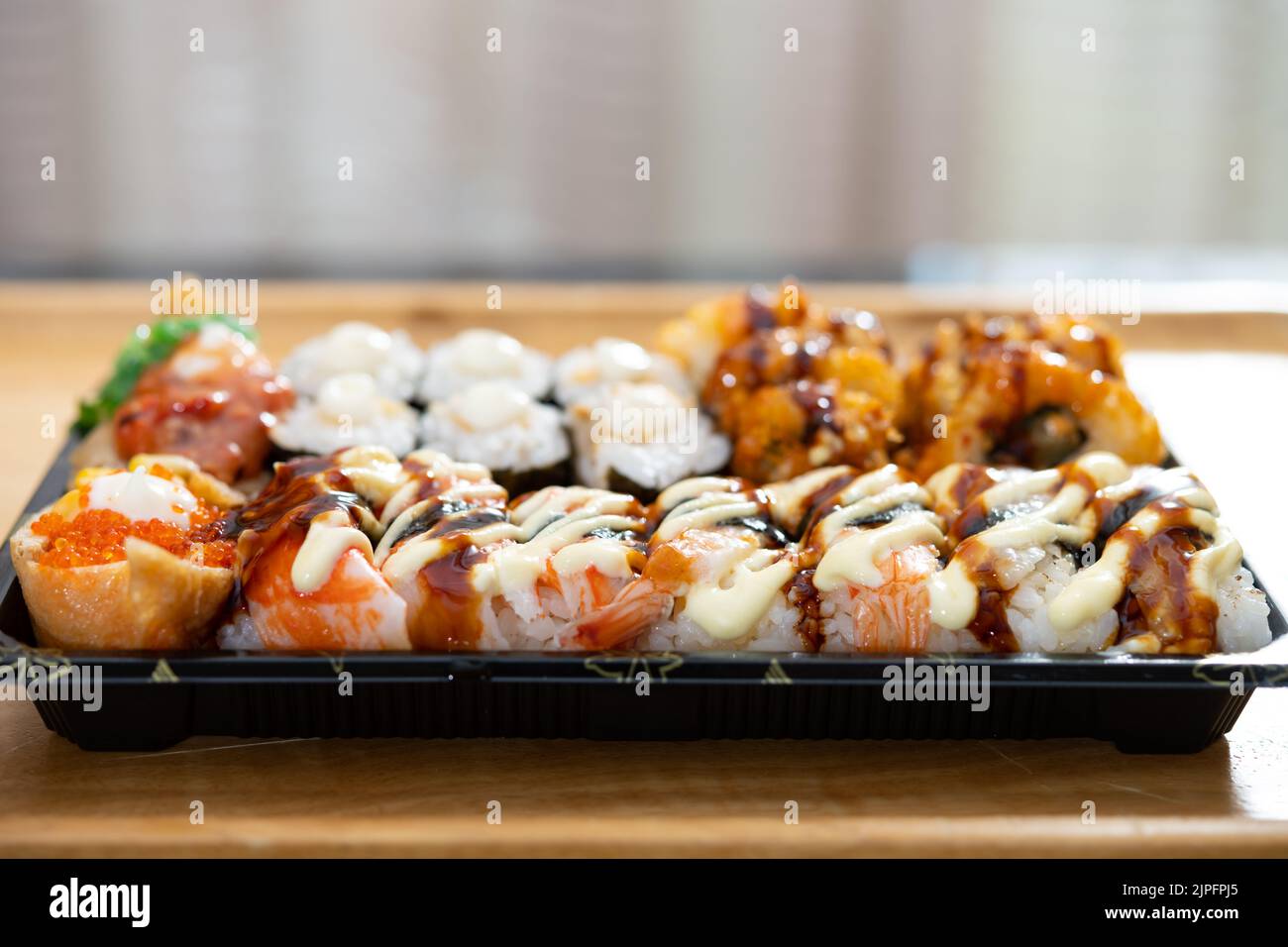 fresh sushi on a plate Stock Photo