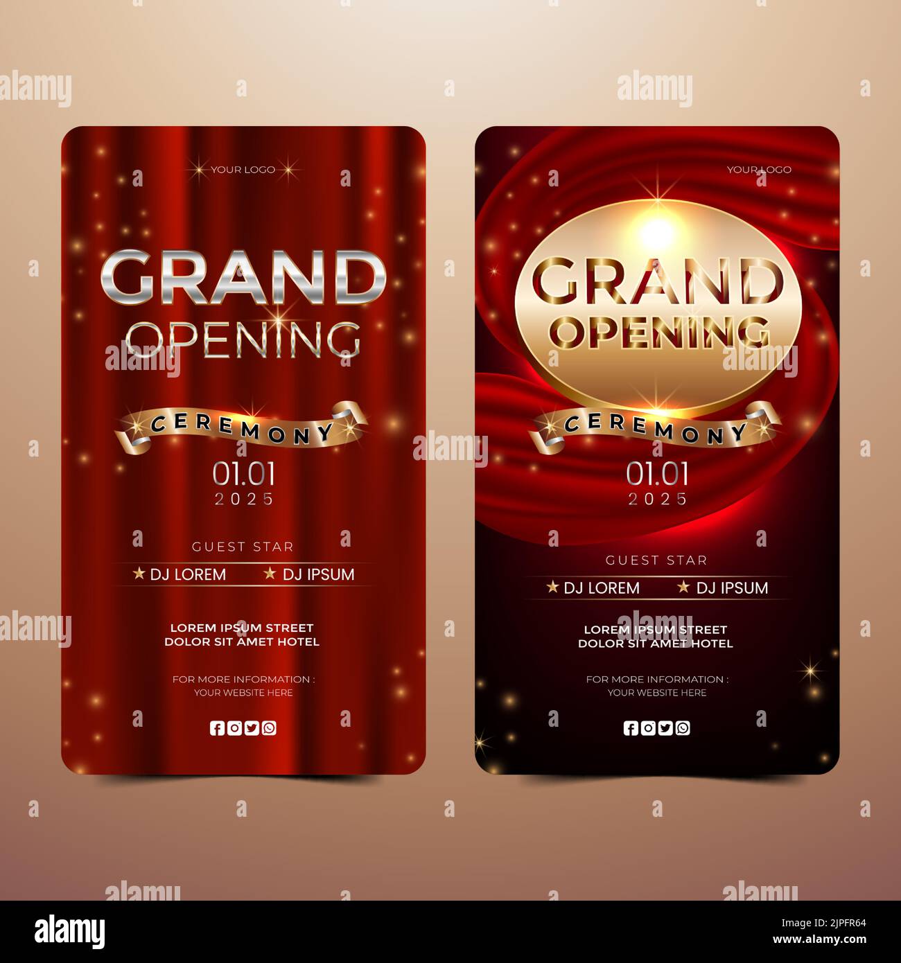 Abstract Grand Opening Luxury Modern Shape Typography, Grand