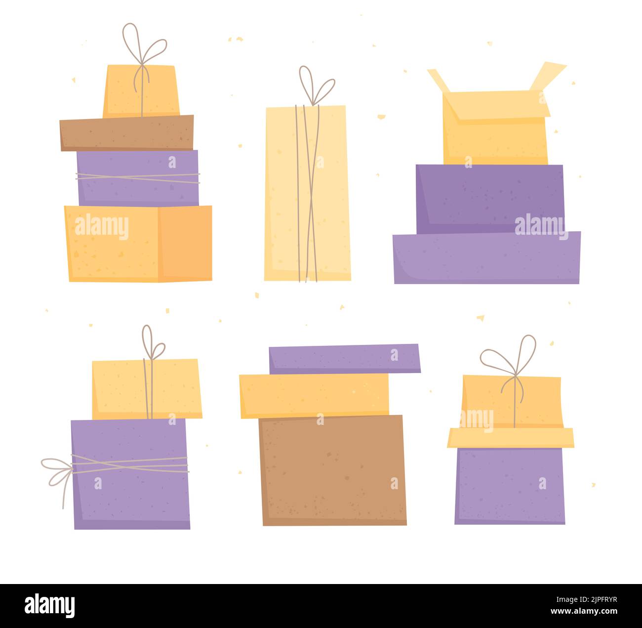 Parcel box icons set cartoon vector. Box delivery Stock Vector