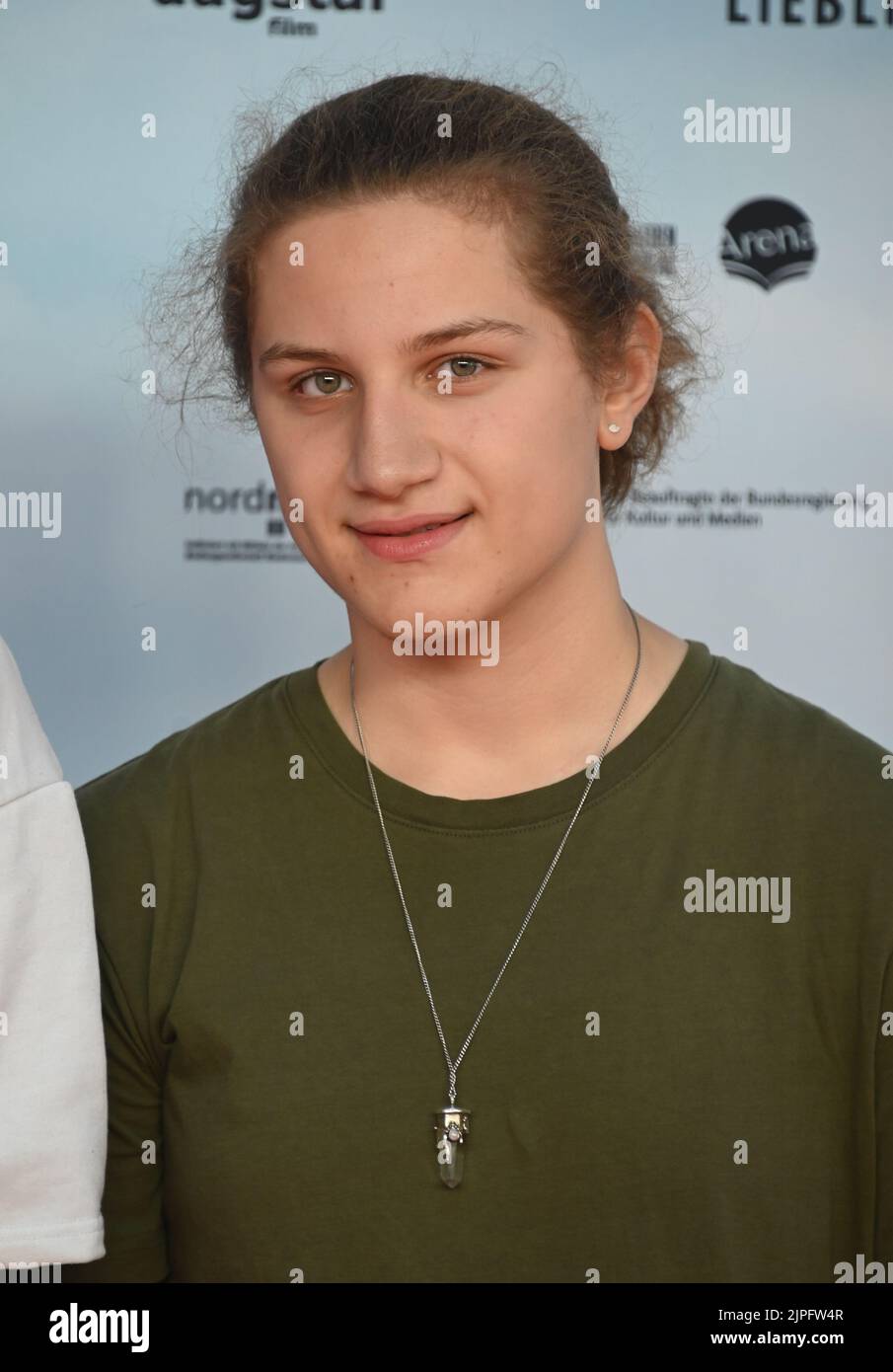 Cologne, Germany. 13th Aug, 2022. Actor Rocco Noam Dorbach comes to the premiere of the children's film ' My Lotta life - everything Tschaka with alpaca ' which starts on 18.08.2022 in the cinemas Credit: Horst Galuschka/dpa/Alamy Live News Stock Photo
