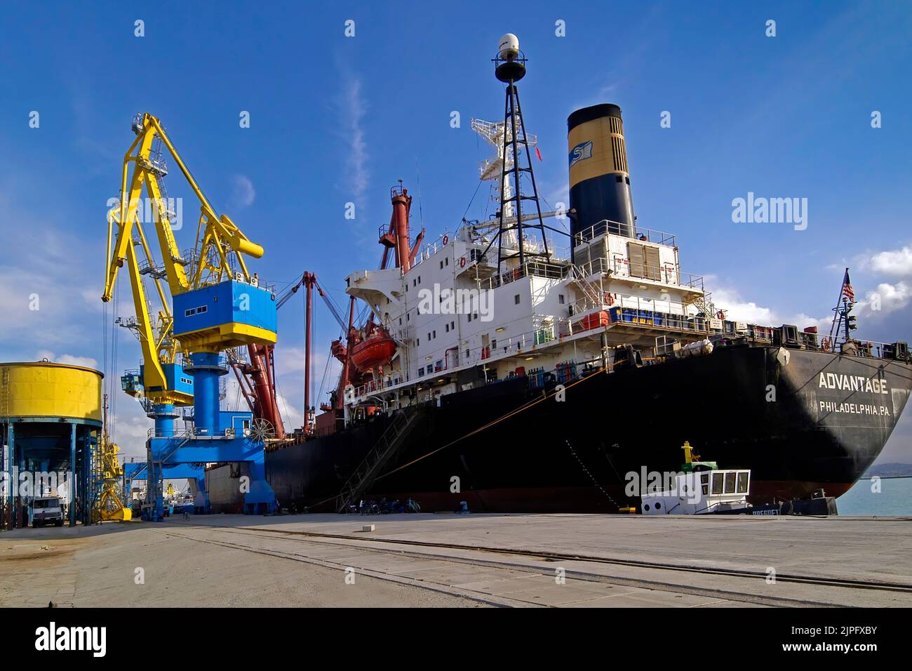 Durres port, Albania Stock Photo