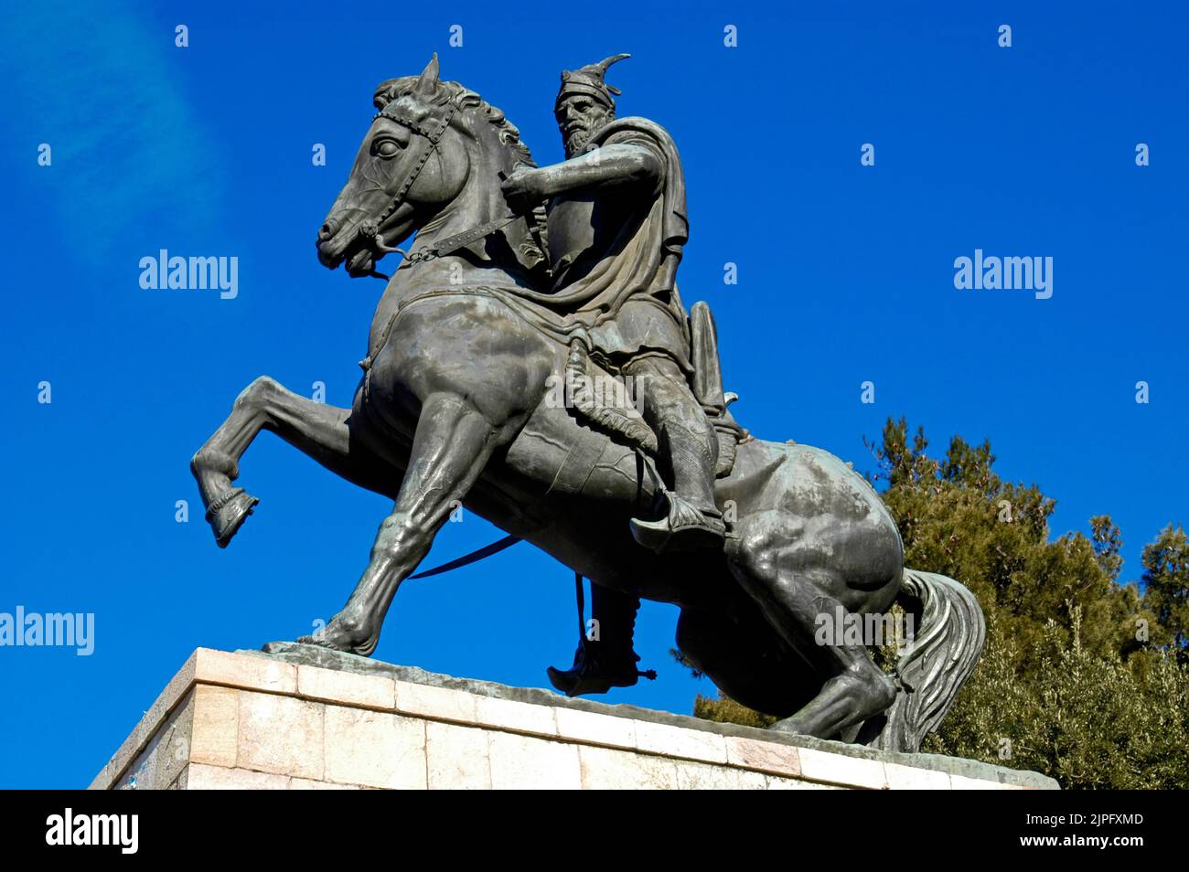 Statue at Skanderbeg Museum, Kruja, Albania Stock Photo