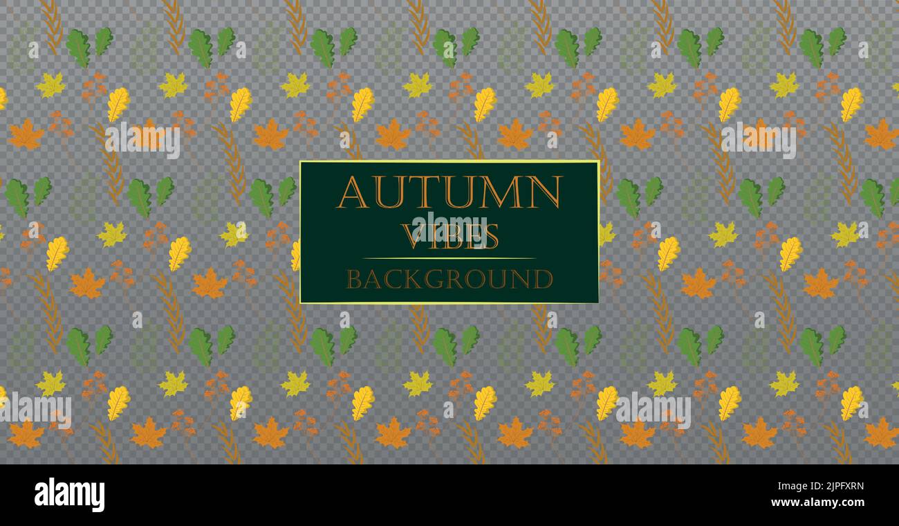 Simple Panormic Pattern Autumn panoramic pattern, web template transparent background - Vector ...