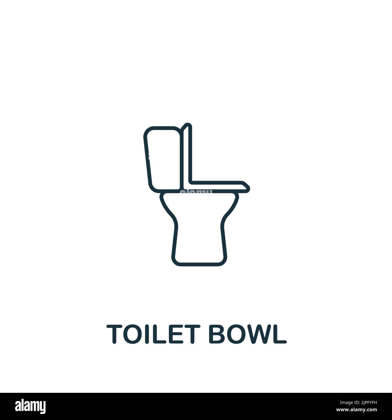 Toilet Bowl icon. Line simple Toilet Bowl icon for templates, web design and infographics Stock