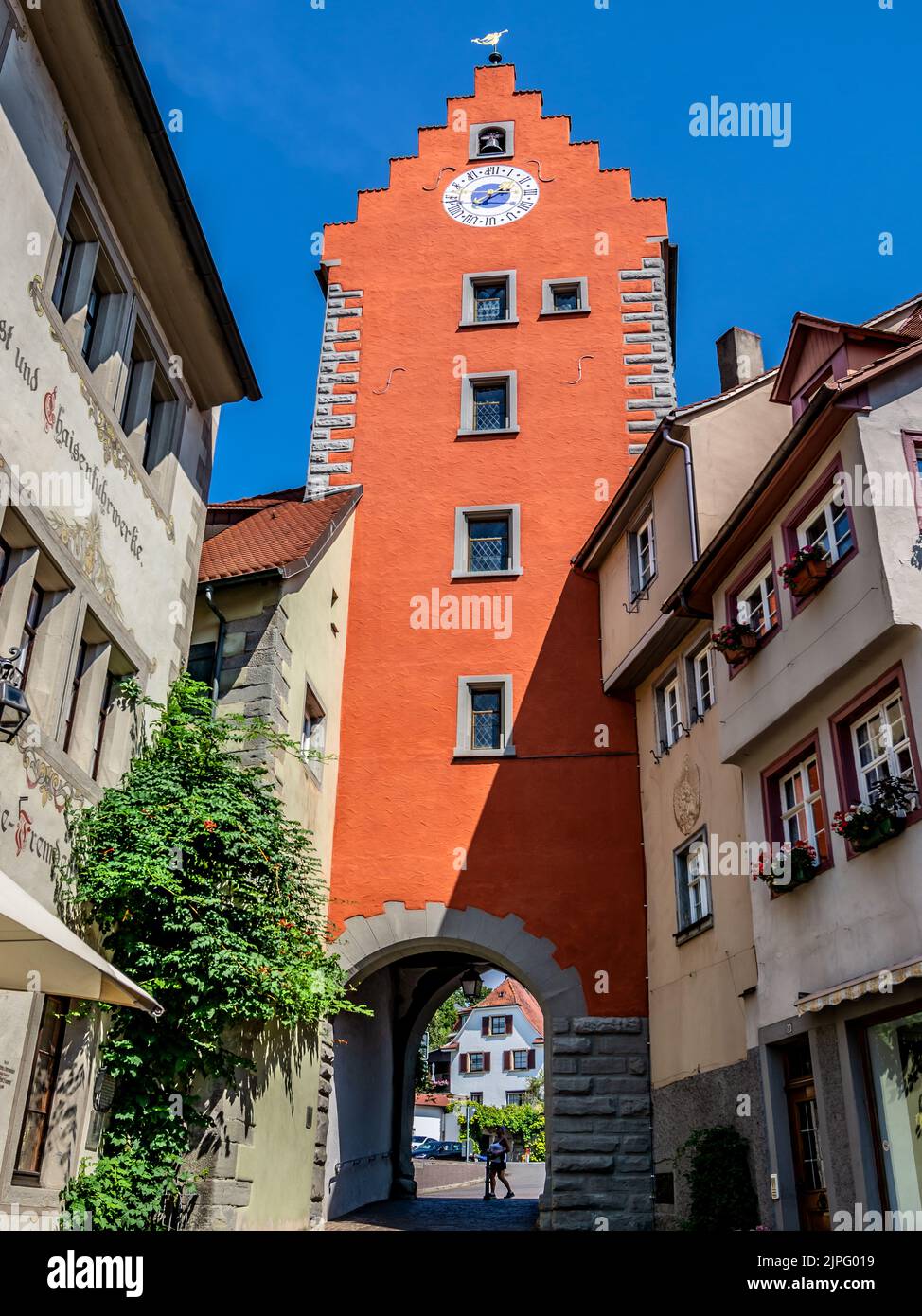 BADEN-historic, historical, old, old building, WUERTTEMBERG : Oberturm Meersburg Stock Photo