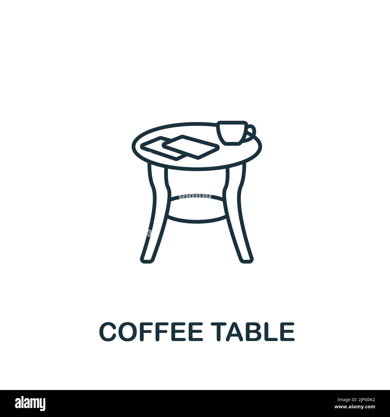 Coffee Table icon. Line simple Coffee Table icon for templates, web