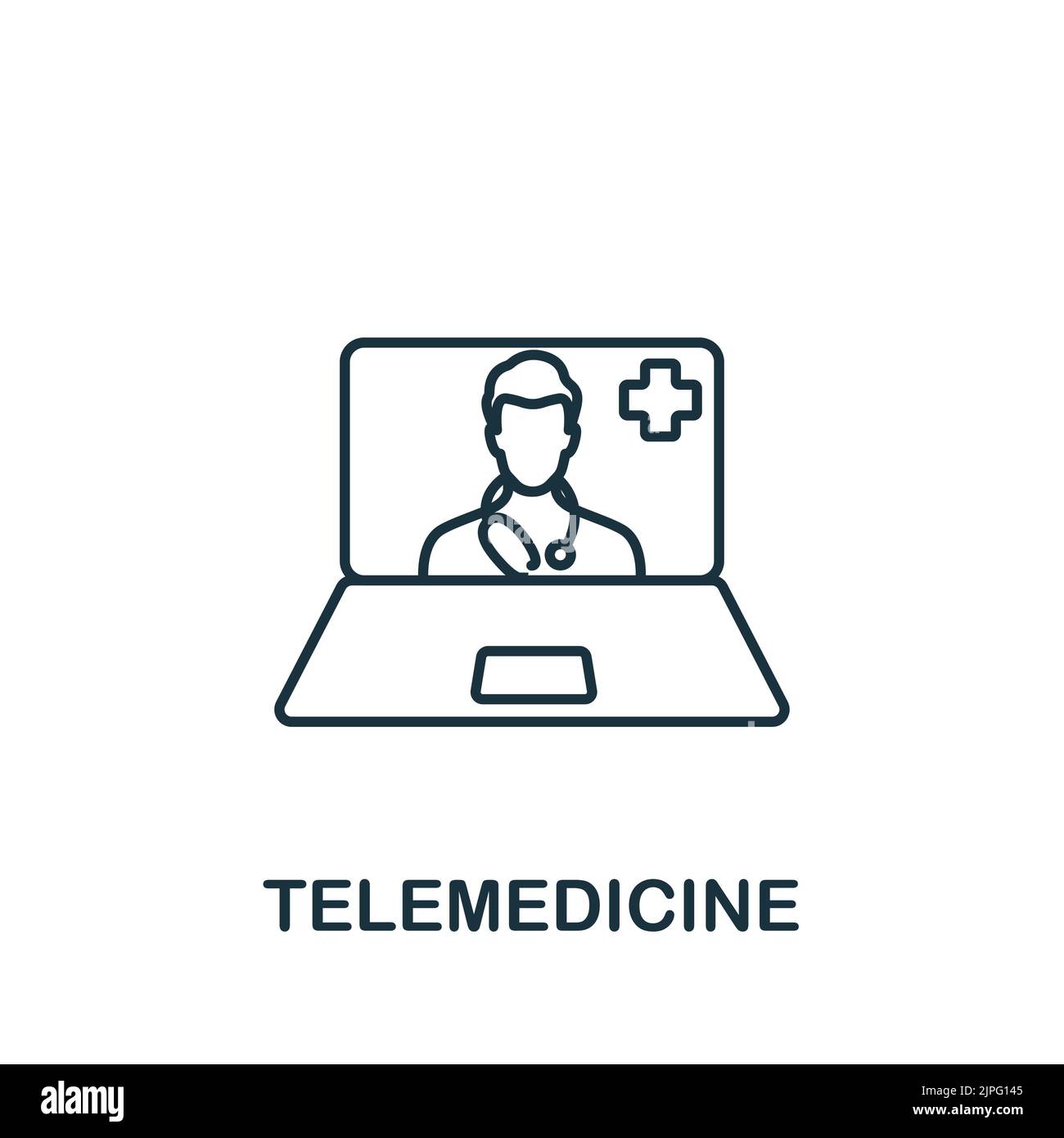 Telemedicine icon. Line simple icon for templates, web design and