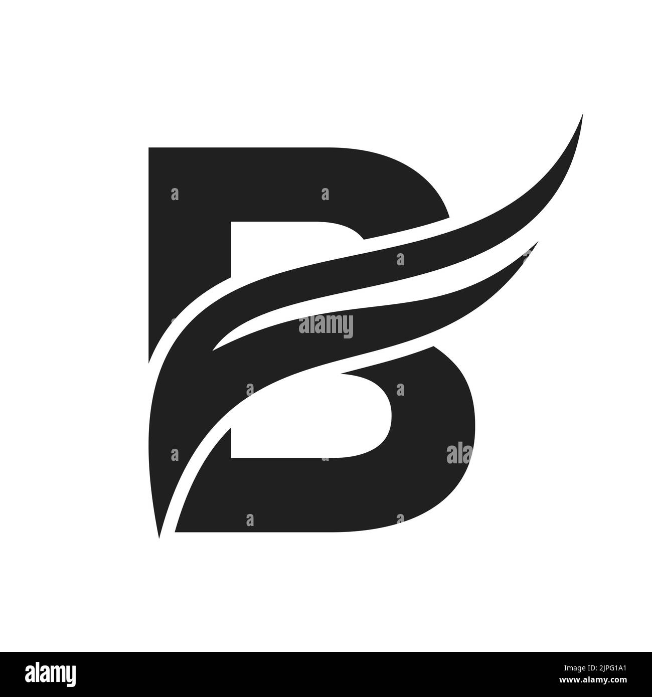Letter B Wing Logo Design. Transportation Logo Letter B and Wings