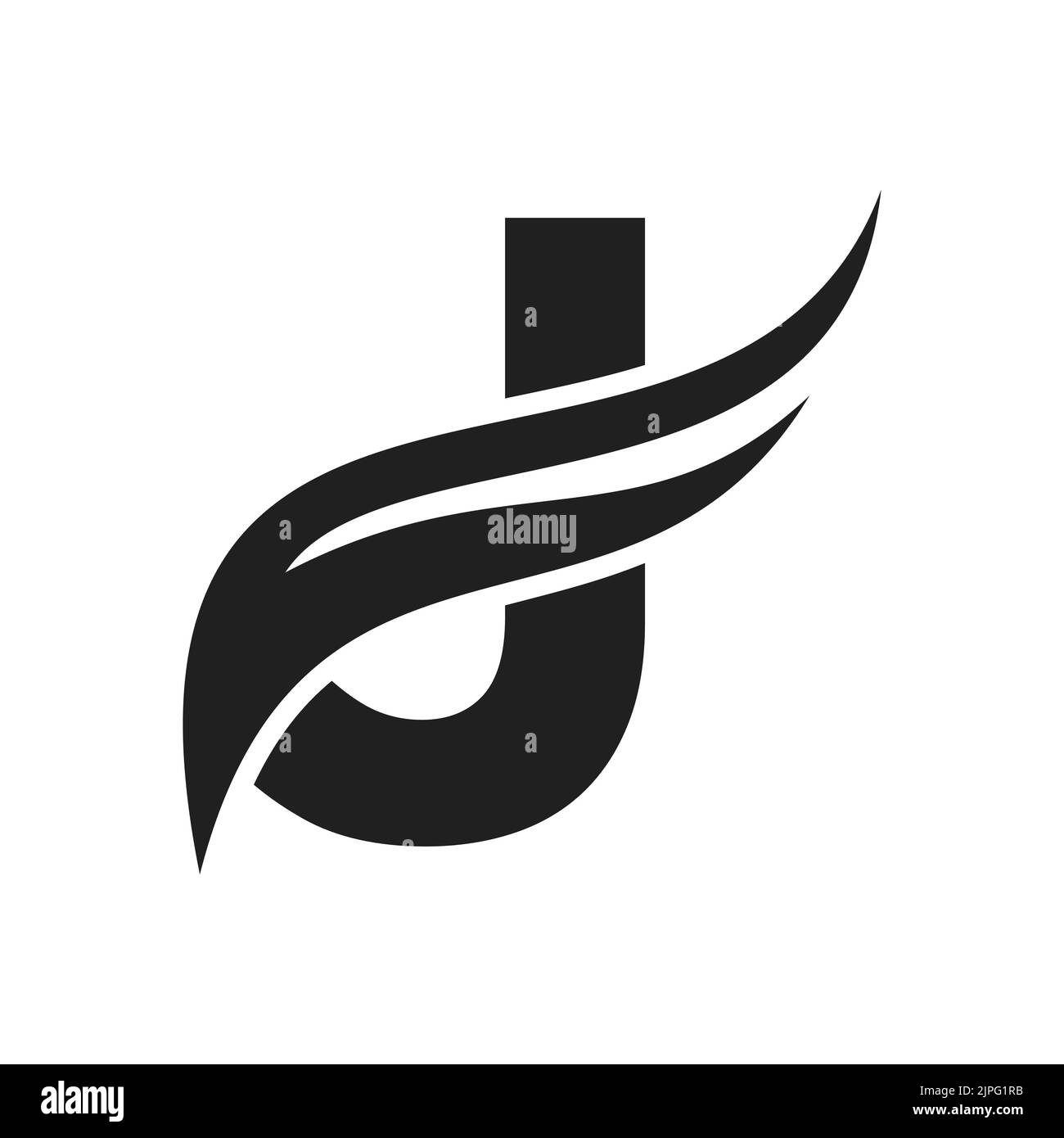 Letter J Wing Logo Design. Transportation Logo Letter J and Wings