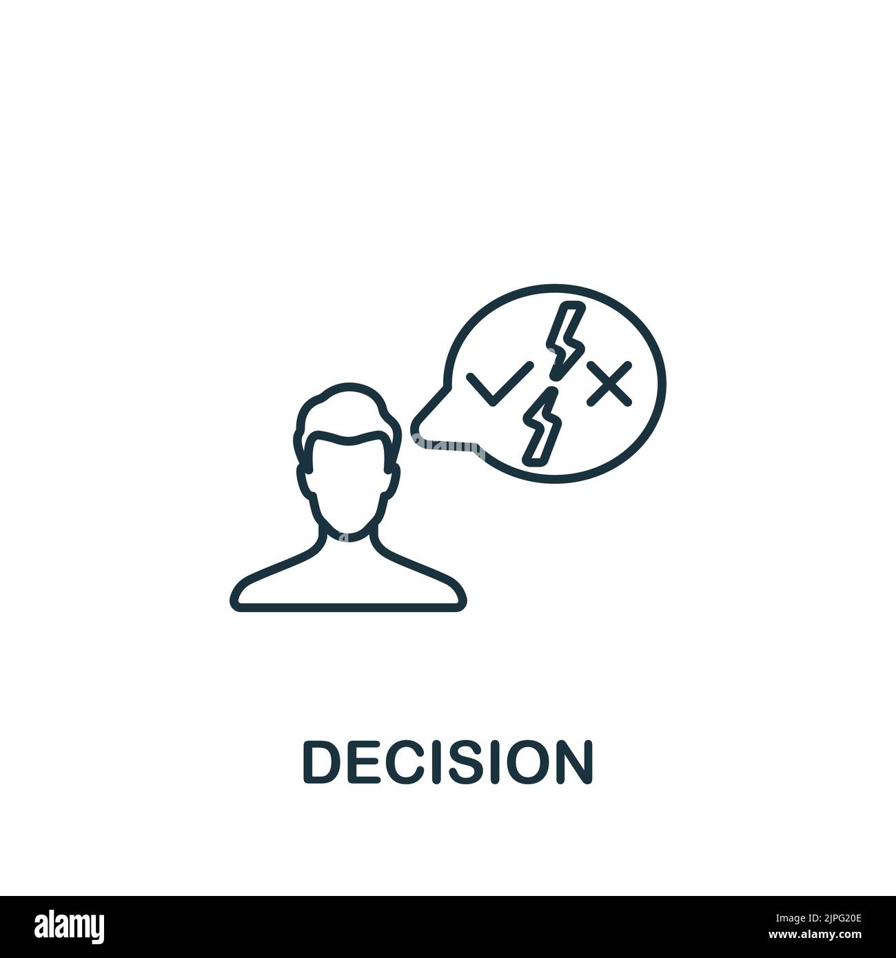 Decision icon. Line simple icon for templates, web design and ...