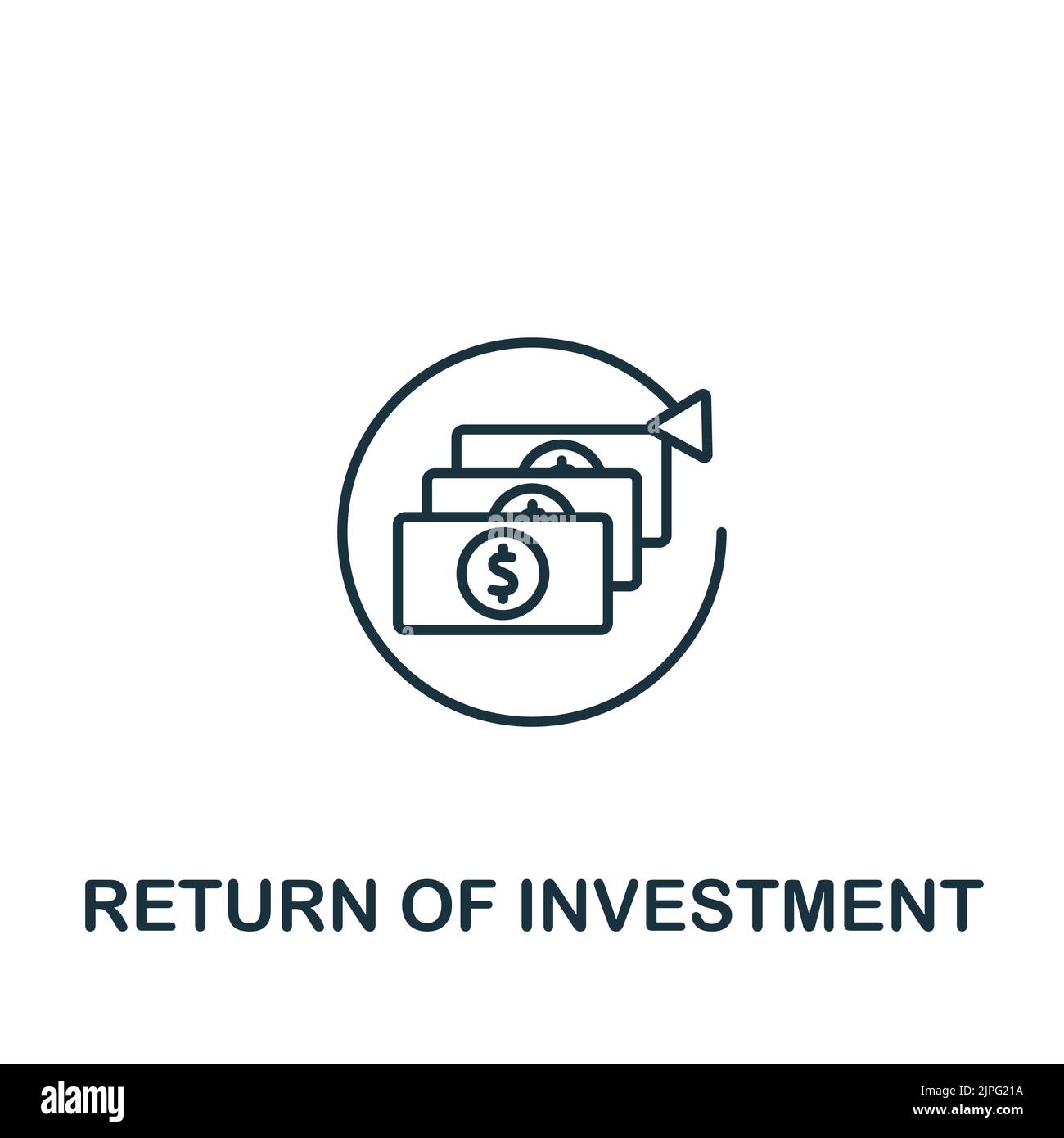 Return Of Investment icon. Line simple icon for templates, web design ...