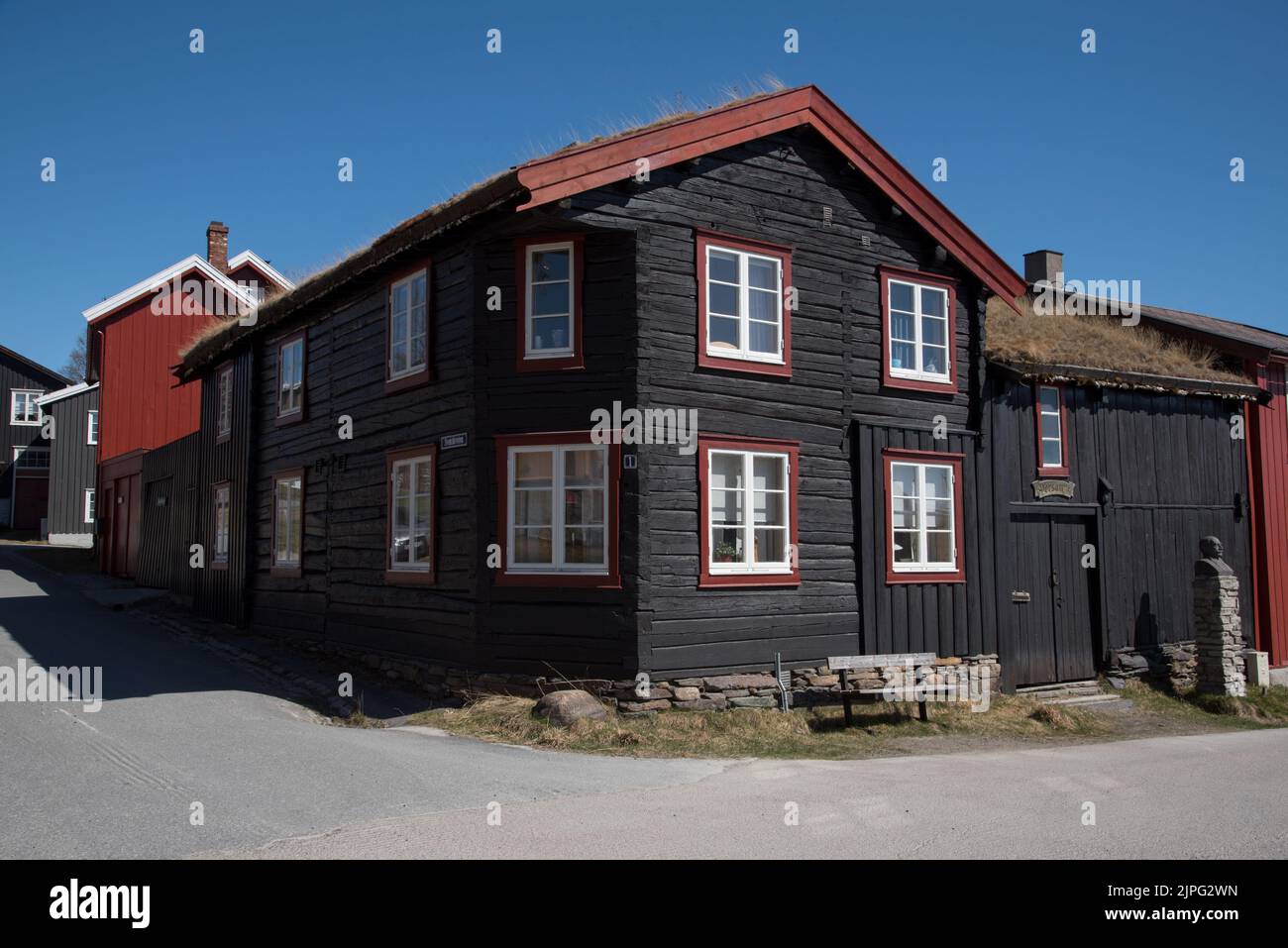 Røros is a copper mining town with some historic wooden buildings in ...