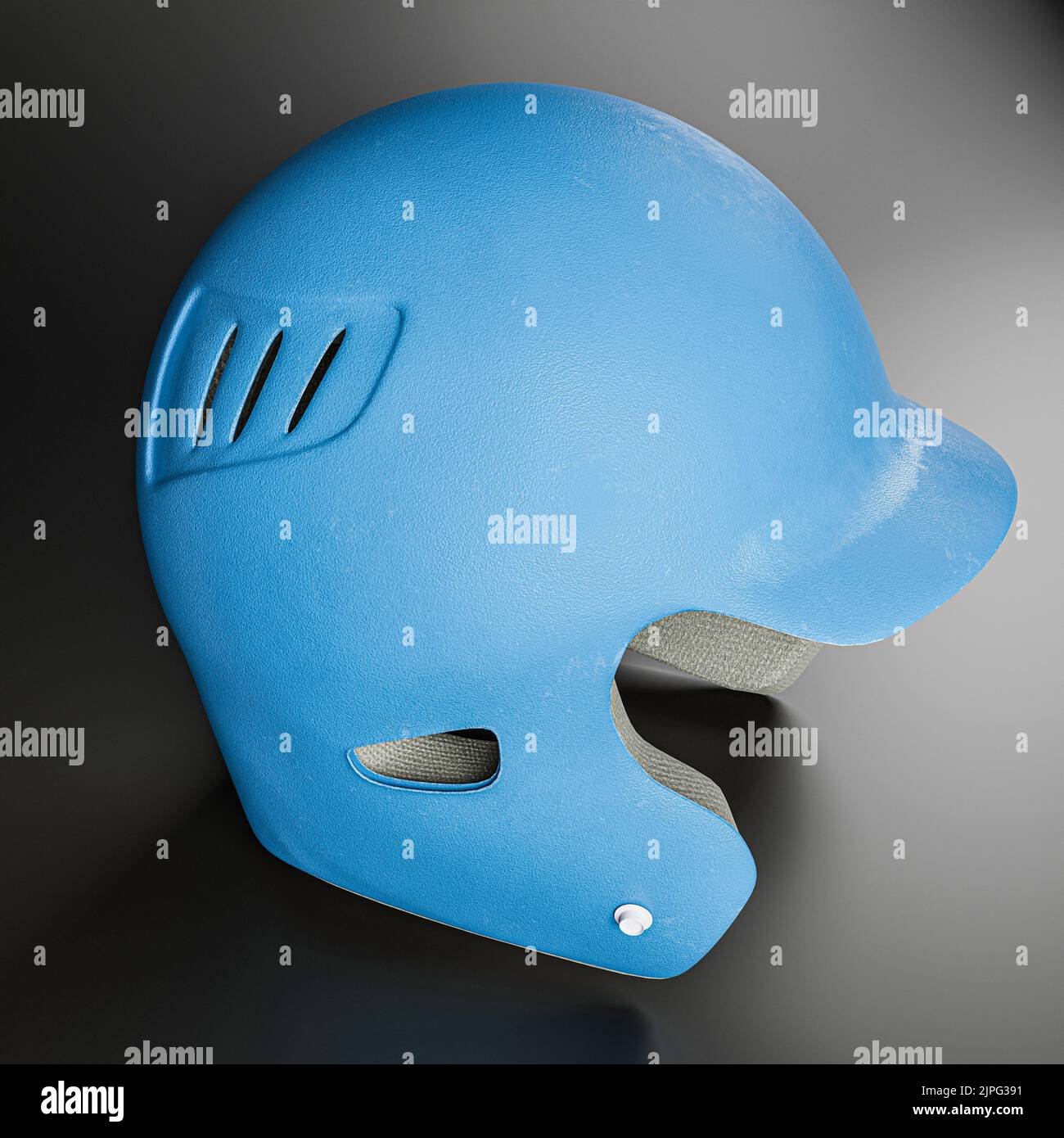 baseball helmet isolated on black background 3d illustration Stock