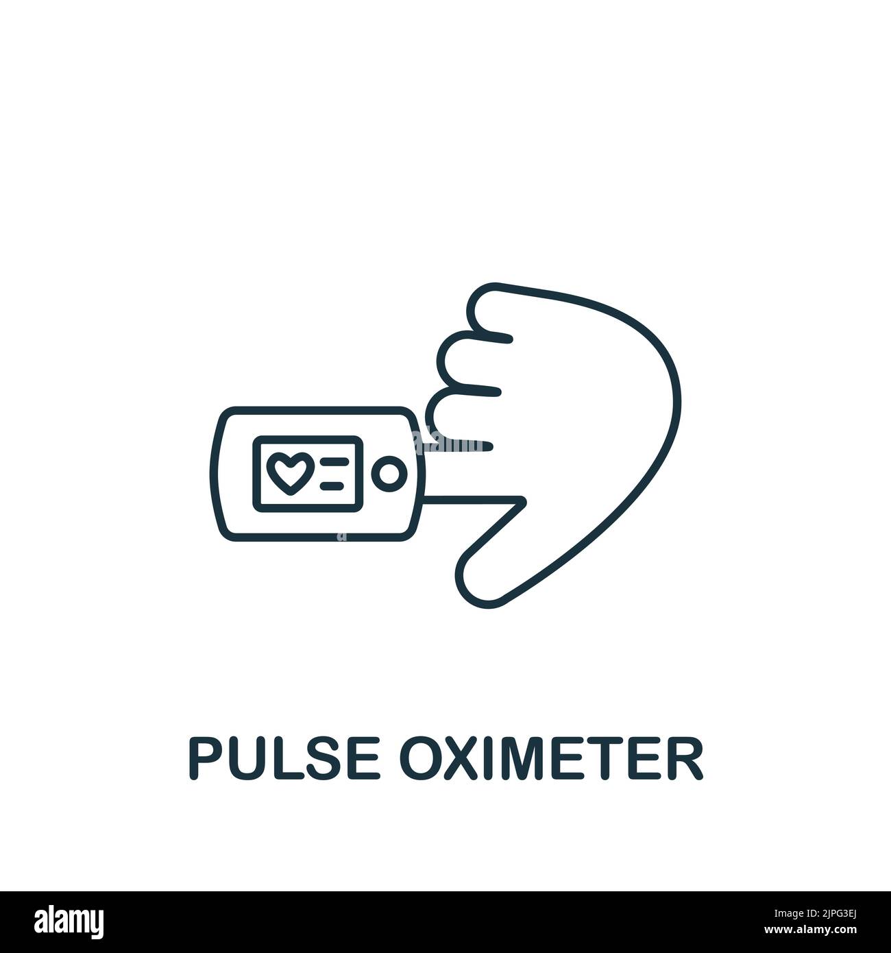 Pulse Oximeter icon. Line simple Measuring icon for templates, web