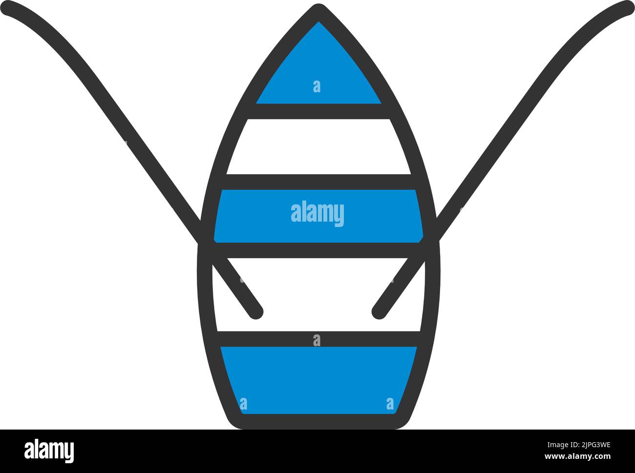 Paddle Boat Icon. Editable Bold Outline With Color Fill Design. Vector Illustration. Stock Vector