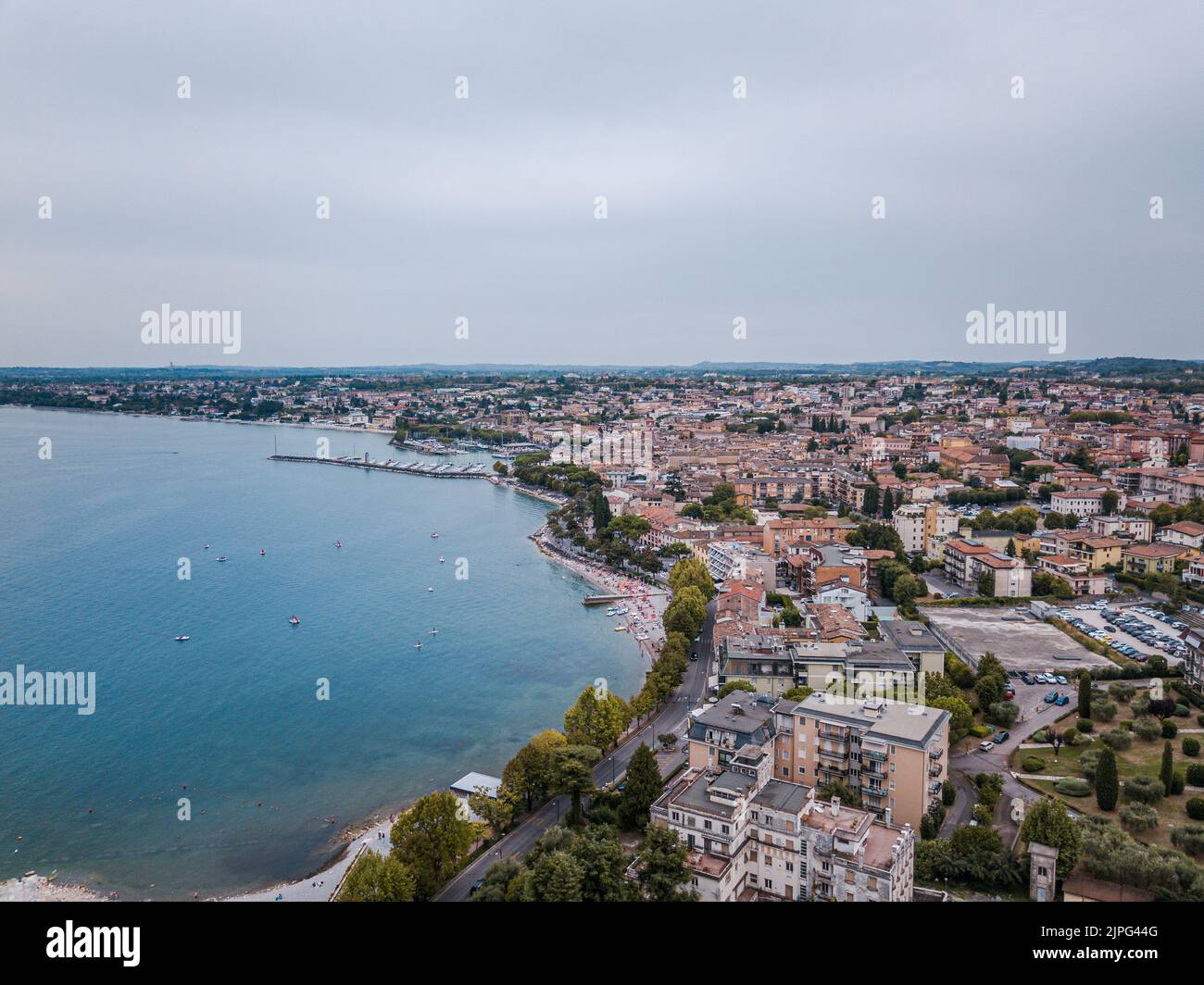 Italy, August 2022: panoramic view of Desenzano del Garda in the province of Brescia Lombardy Stock Photo