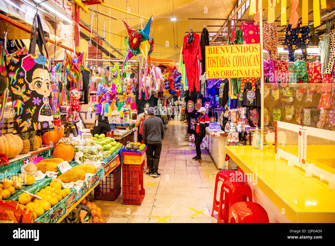 A various selection of produce at Coyoacan Market in Mexico City, Mexico Stock Photo