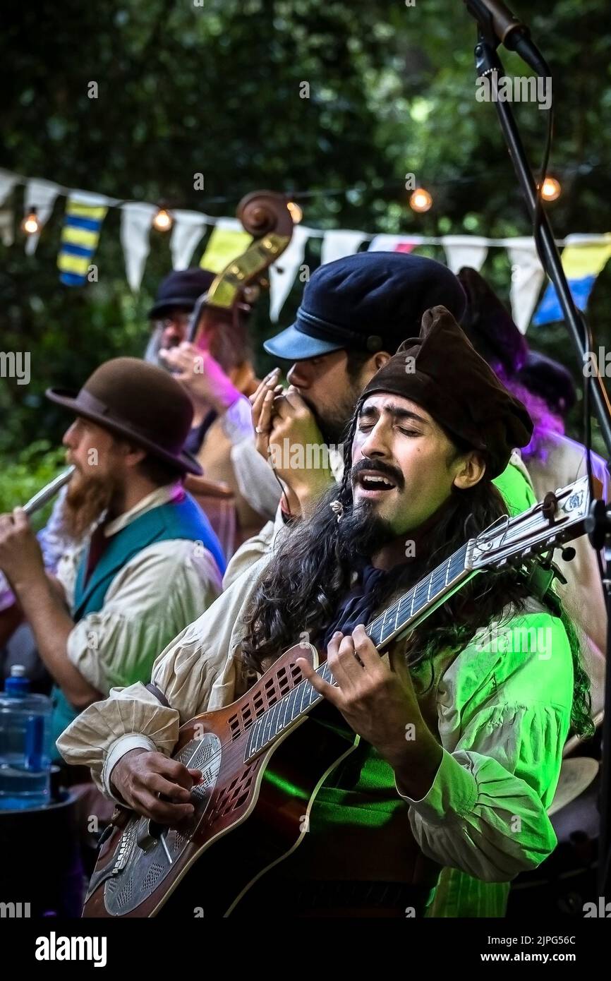 The Old Time Sailors performing at Trebah Garden Amphitheatre in
