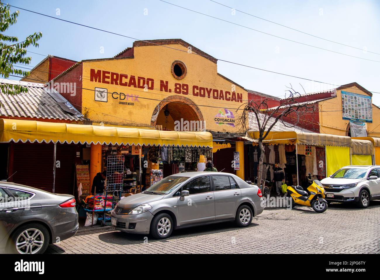 An entrance to Mercado Coyoacan in Coyoacan, Mexico City, Mexico Stock Photo