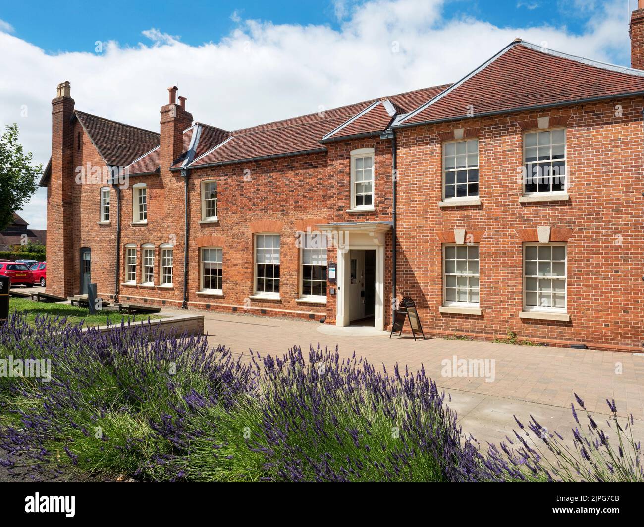 The Masters House of St Katherines Hospital restored 2015 now Ledbury Library Ledbury Herefordshire England Stock Photo