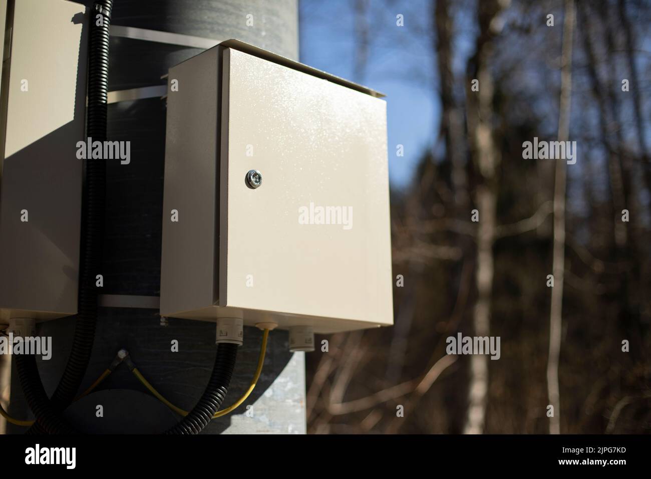 Electricity box on pole hires stock photography and images Alamy