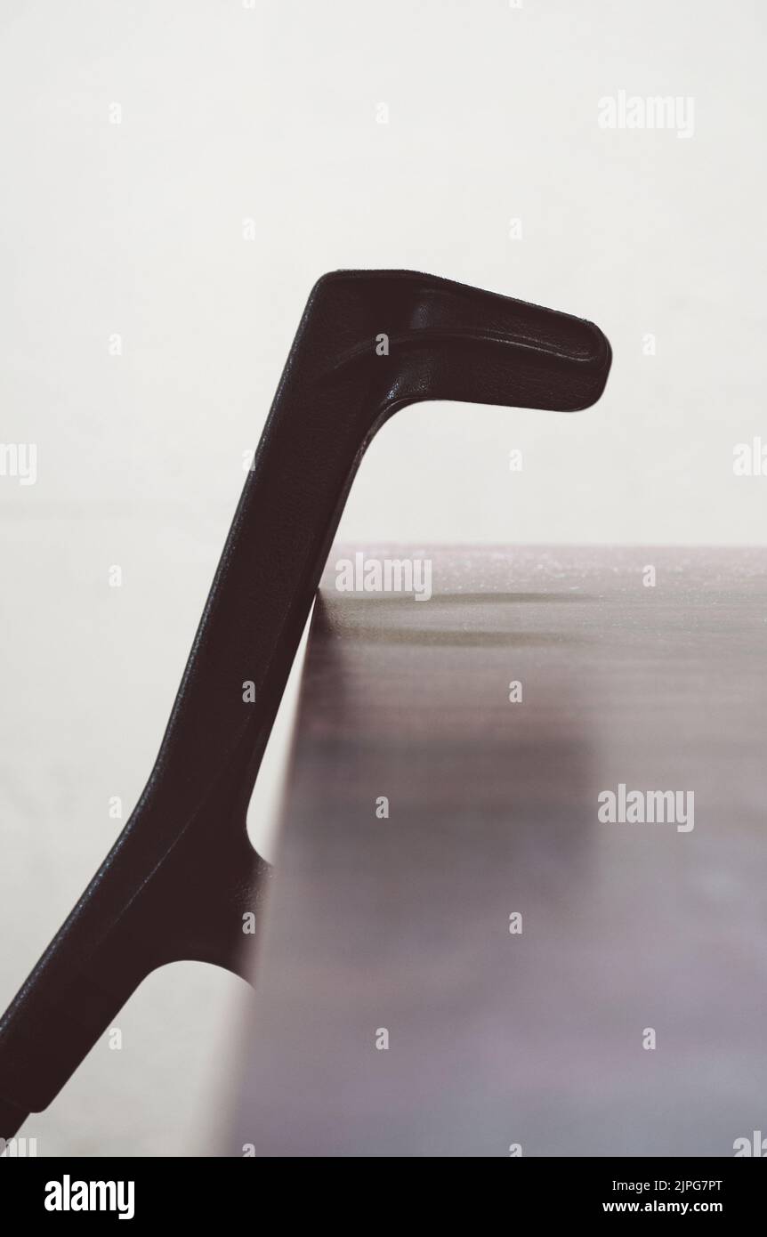 crutch leaning on table Stock Photo