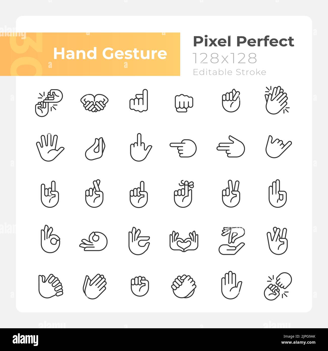 Friendly Handshake Pixel Perfect Linear Icon Sign Support Emoji