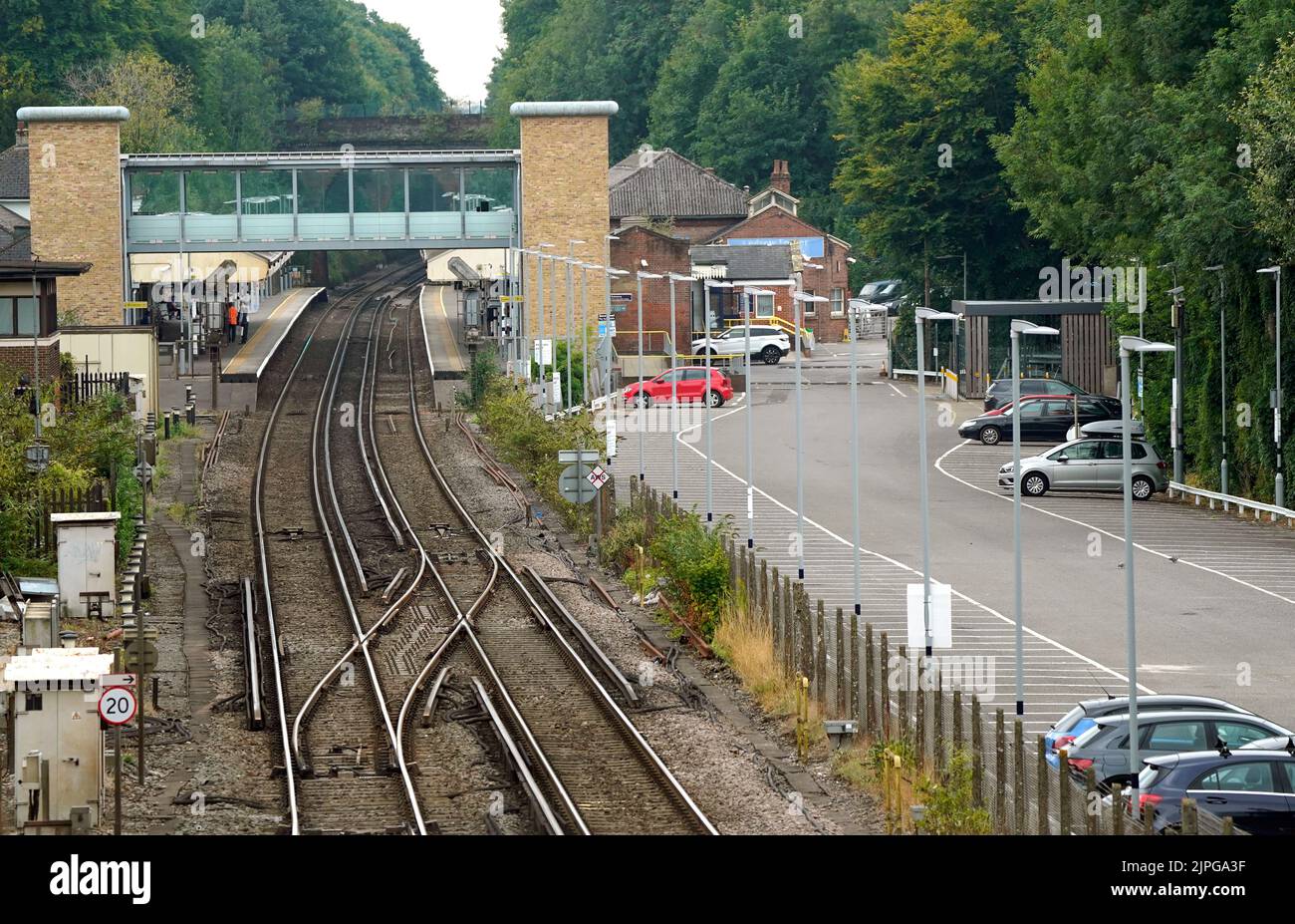 A view of Winchester railway station in Hampshire. Picture date: Thursday August 18, 2022. Stock Photo