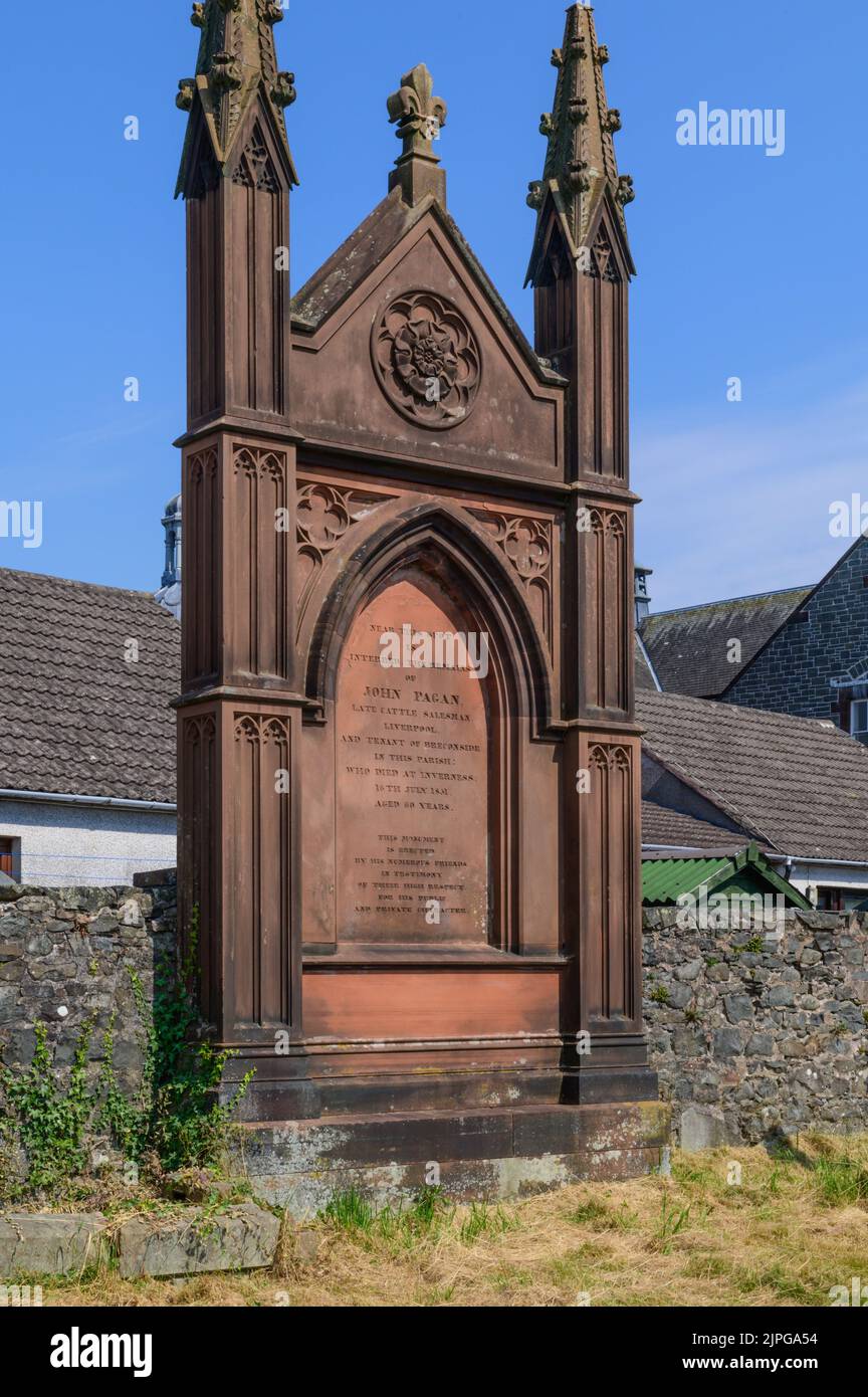 The Grave of John Pagan in Moffat, Scotland Stock Photo