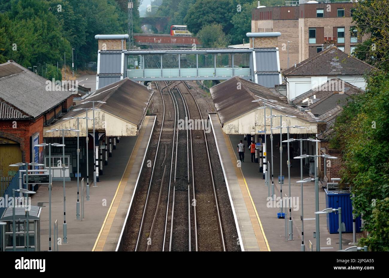 A view of Winchester railway station in Hampshire. Picture date: Thursday August 18, 2022. Stock Photo