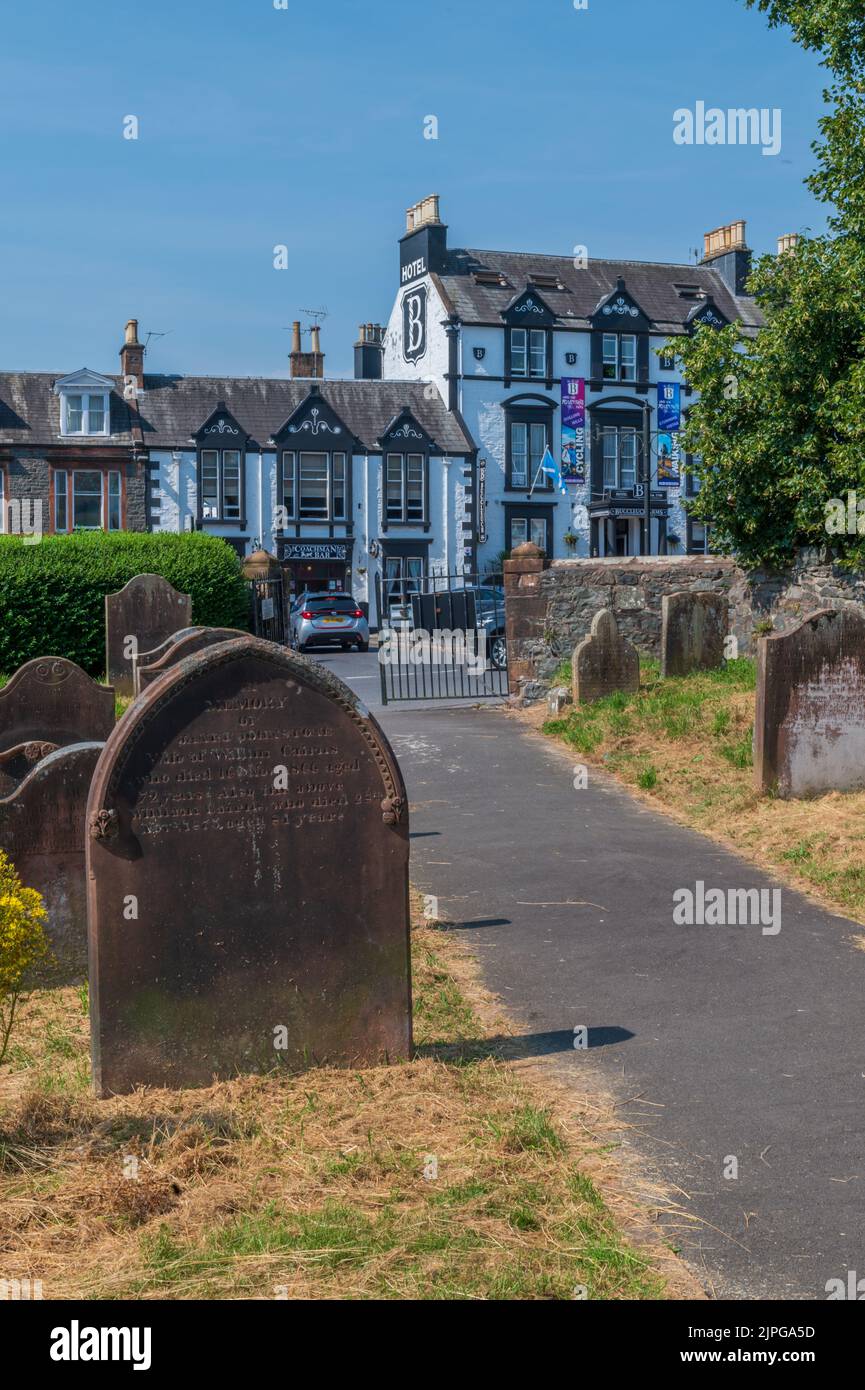 The old Graveyard, High Street, Moffat in Scotland Stock Photo