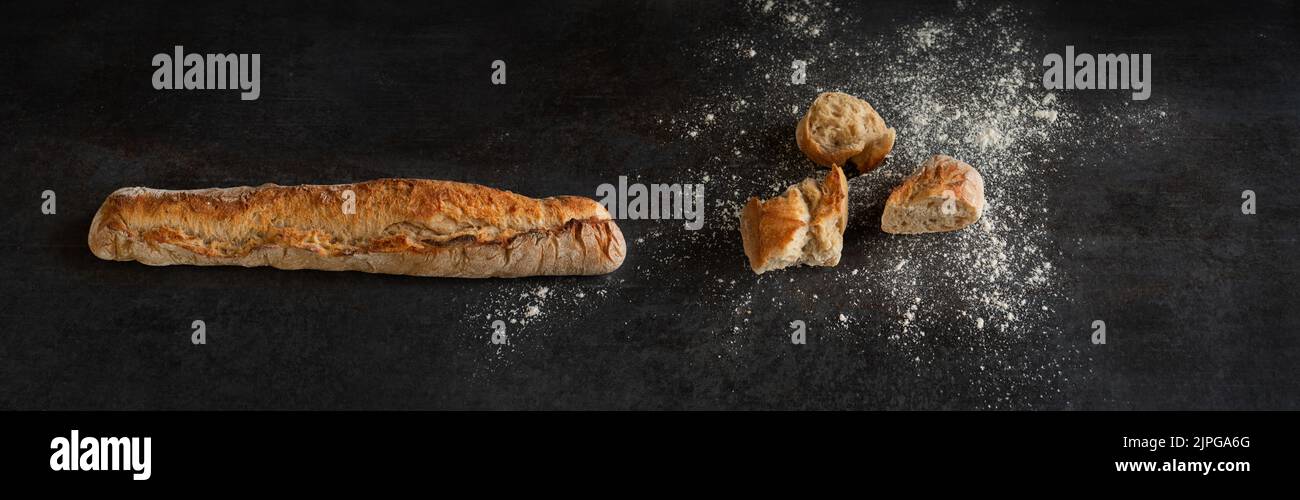 baguette, white bread, stangenweißbrot, baguettes, white breads Stock ...