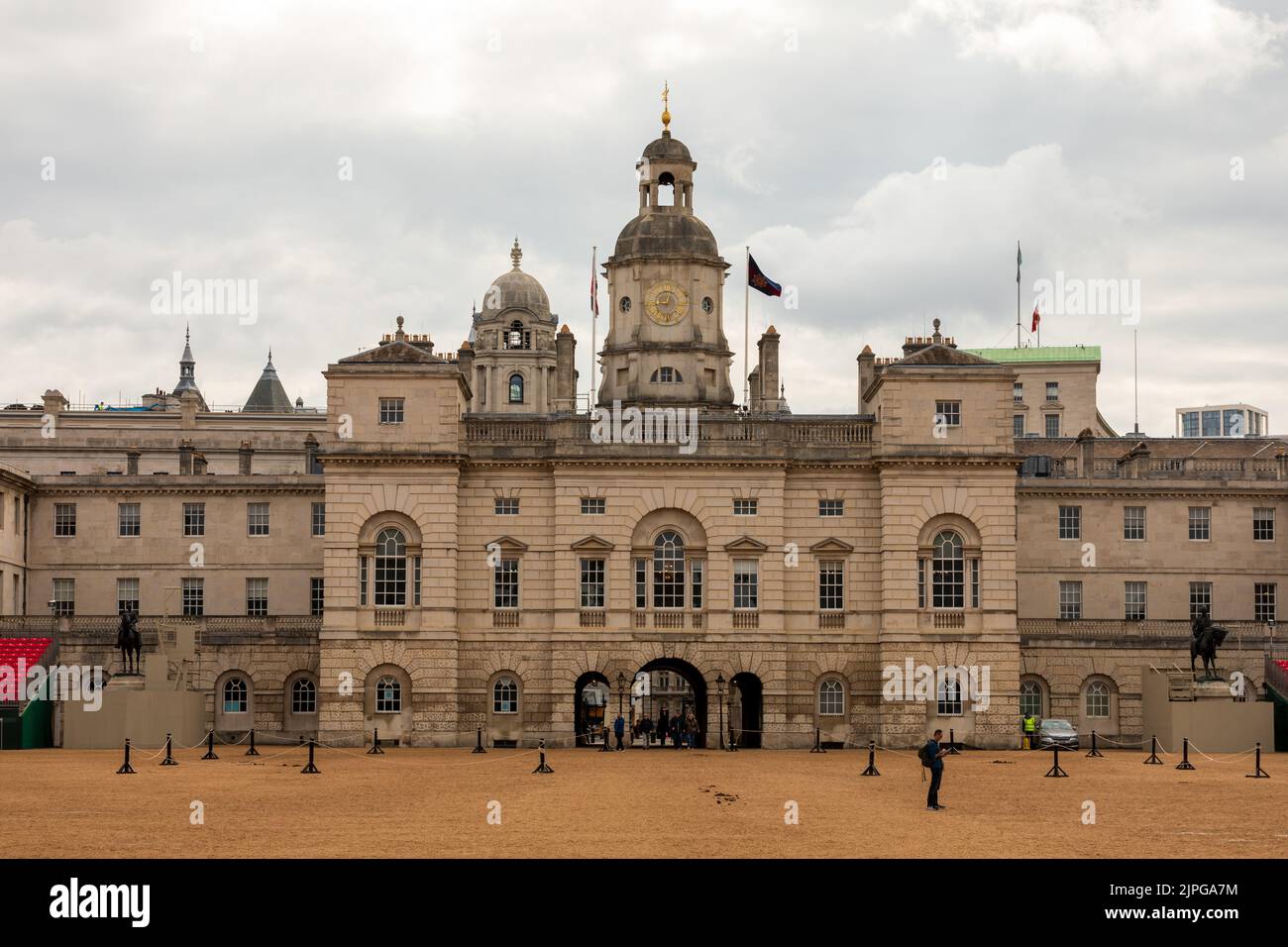 The household cavalry and horse guards parade ground in London Stock Photo