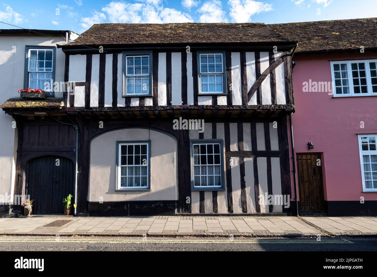 Traditional architecture in Sudbury street in Suffolk Stock Photo Alamy