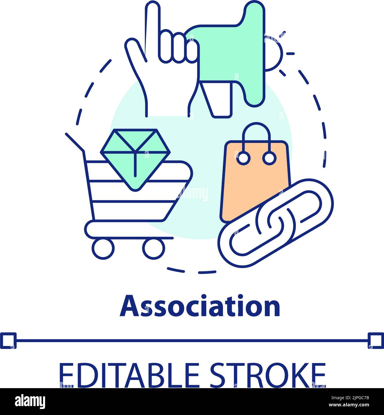 Association concept icon Stock Vector