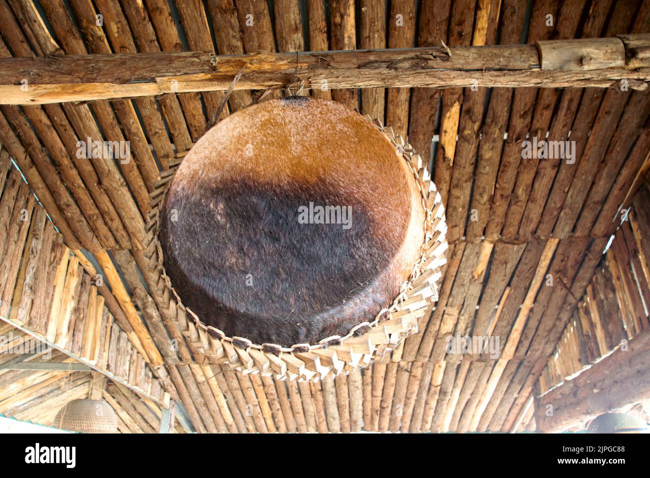A ceremonial drum or ritual drum use in most indigenous culture Stock ...