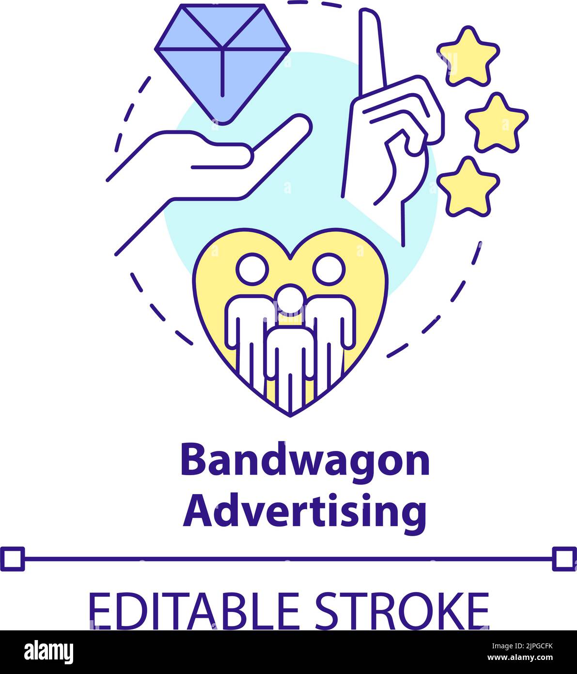 Bandwagon advertising concept icon Stock Vector Image & Art Alamy