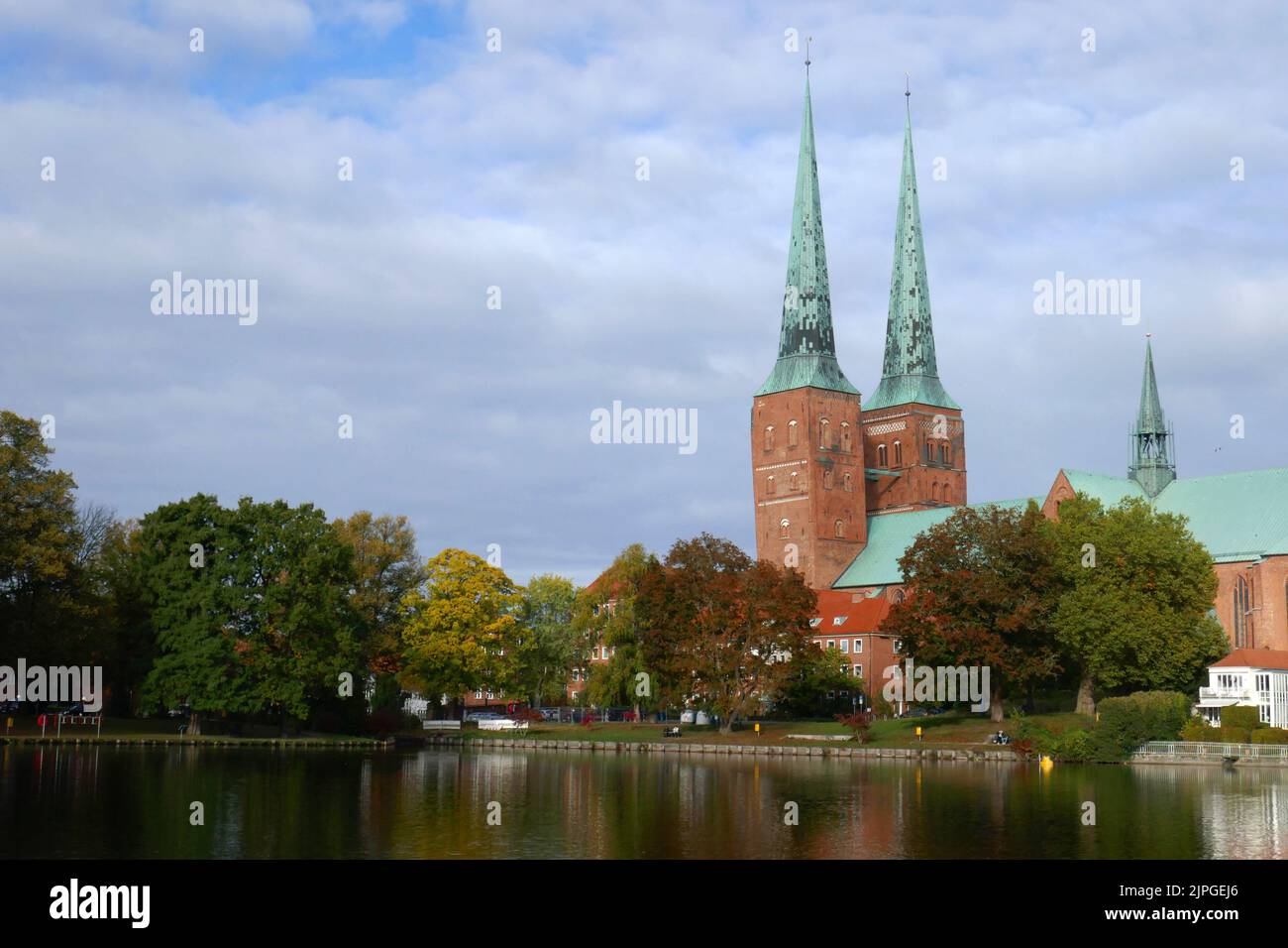 luebeck cathedral, muehlenteich, luebeck cathedrals, muehlenteichs ...