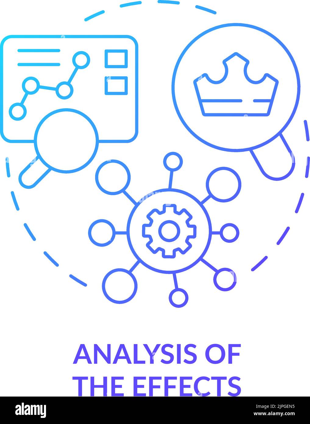 Analysis of effects blue gradient concept icon Stock Vector Image & Art ...