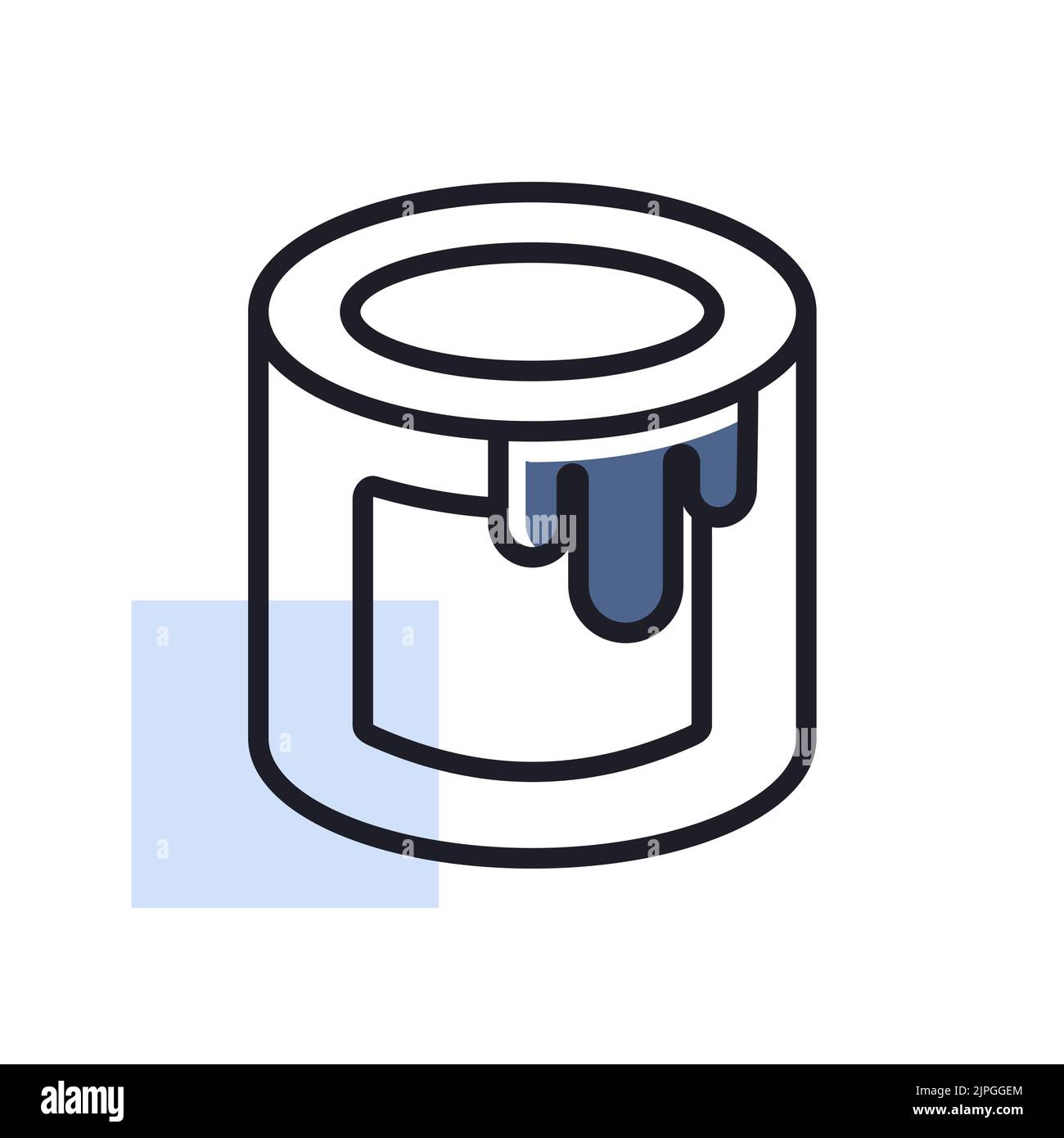 Paint bucket vector icon. Construction, repair and building. Graph ...
