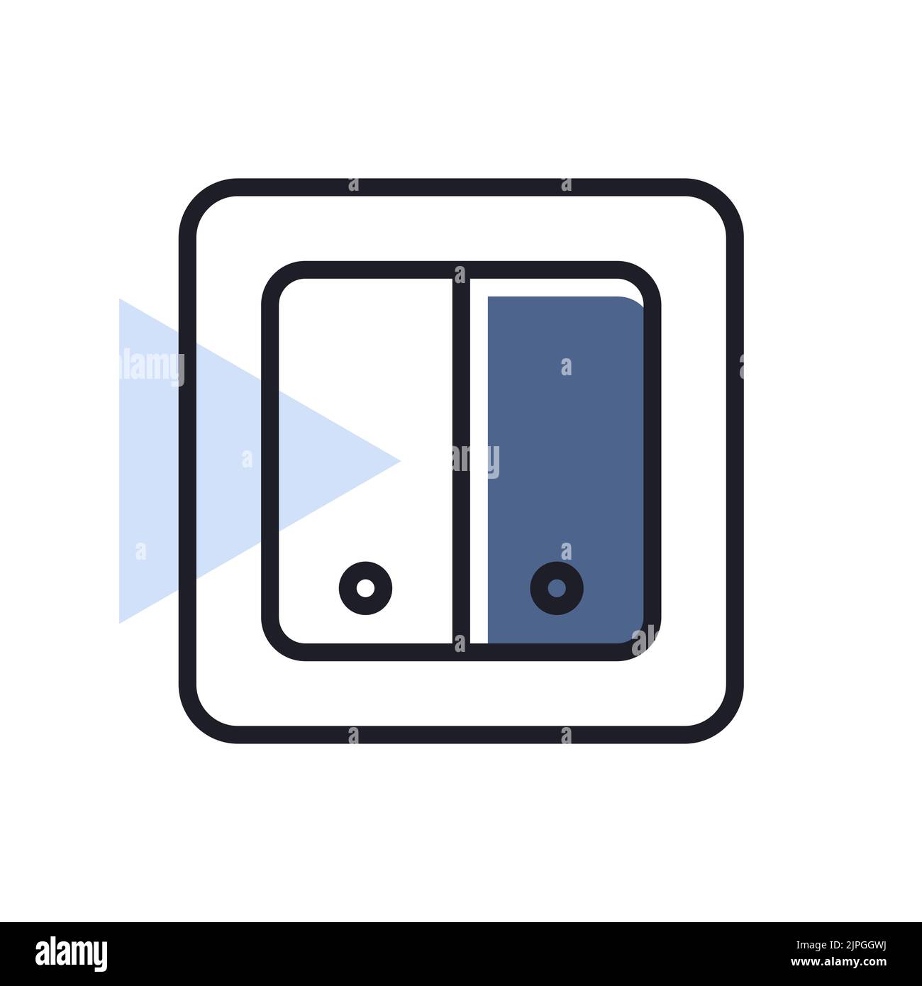 Electrical Switch two buttons flat icon. Construction, repair and