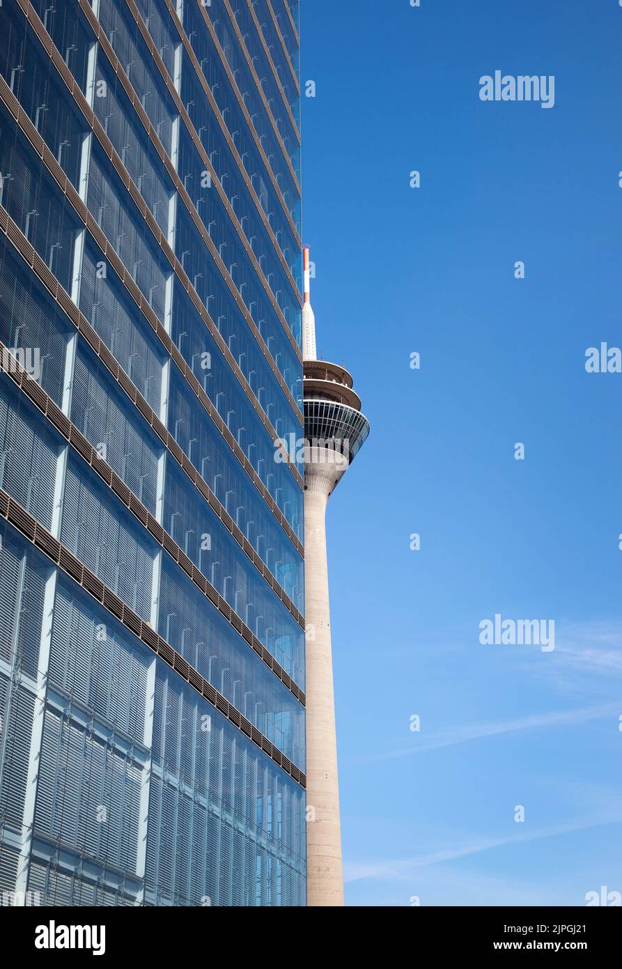 skyscraper, rheinturm düsseldorf, high rise, skyscrapers, rheinturm düsseldorfs Stock Photo